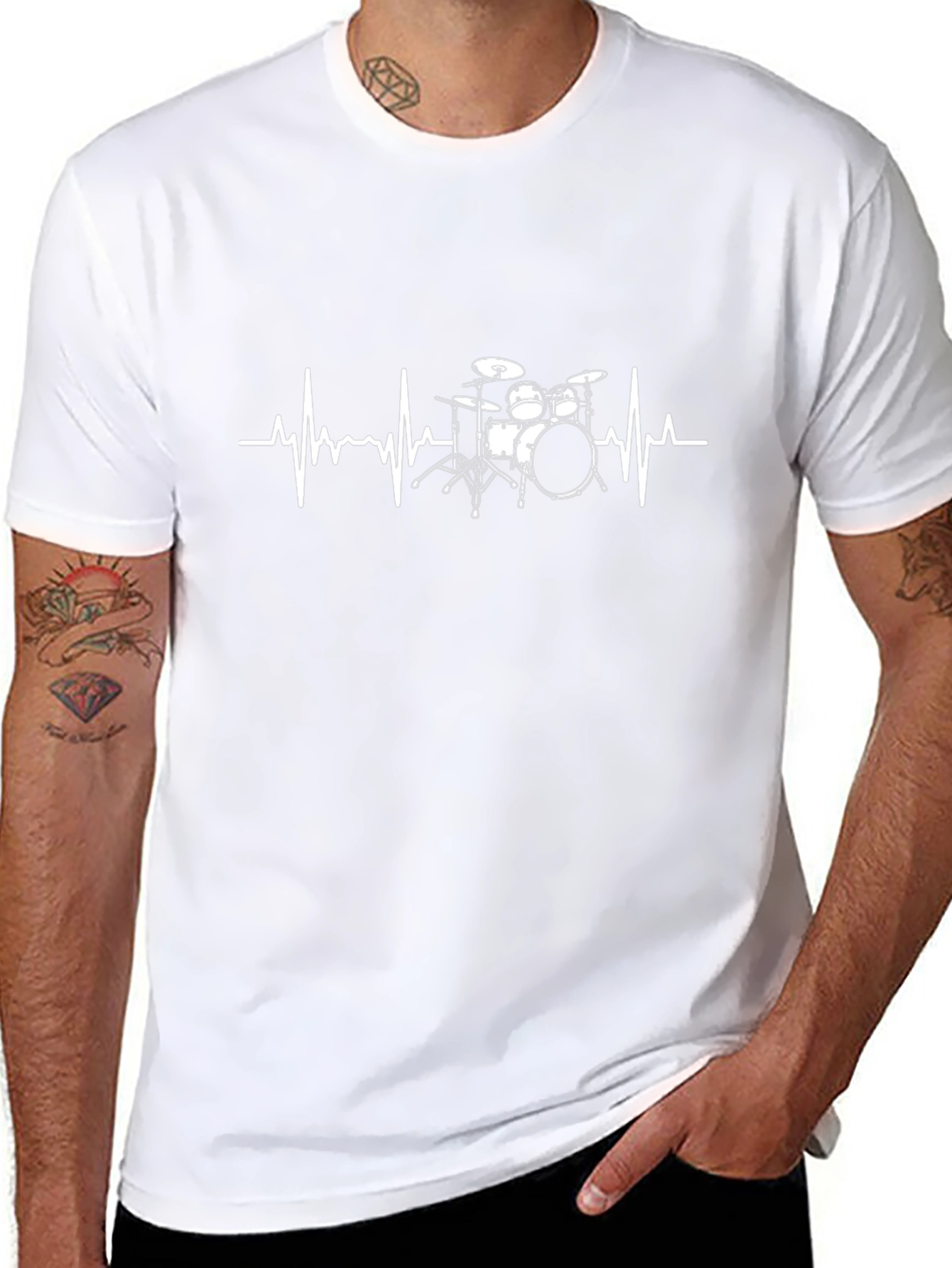 Drumbeat Heartbeat T-Shirt - Musician Tee