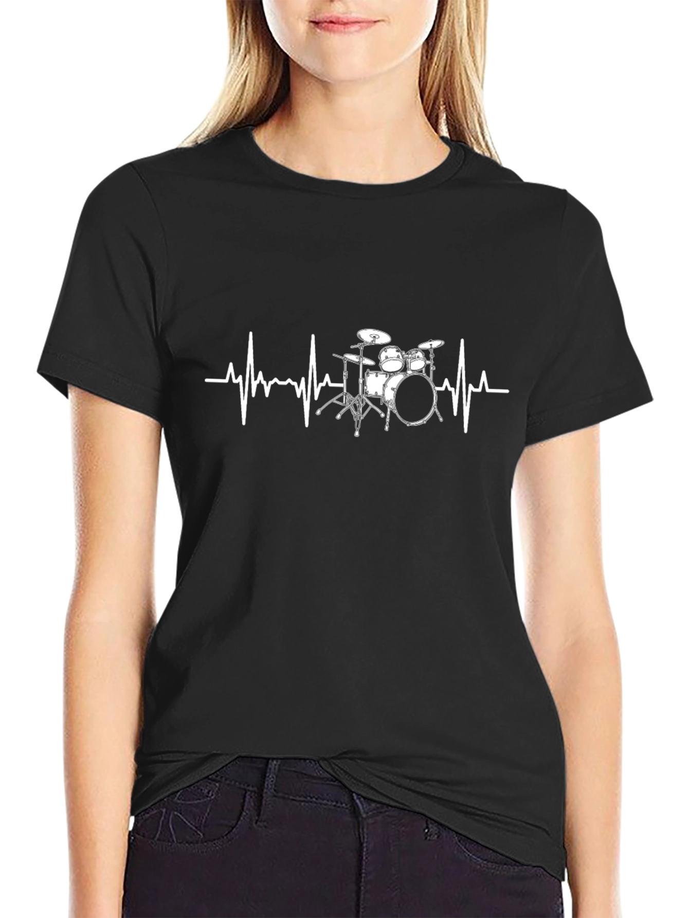 Drumbeat Heartbeat T-Shirt - Musician Tee