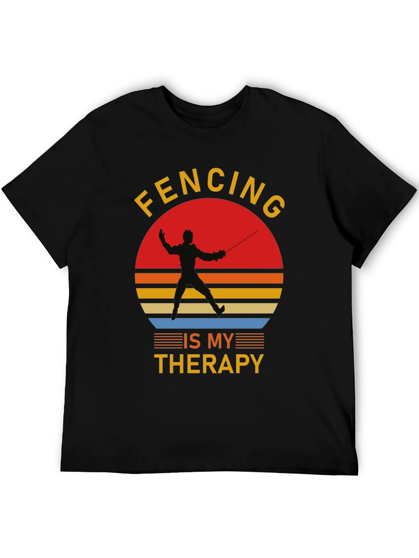 Fencing is My Therapy Graphic T-Shirt