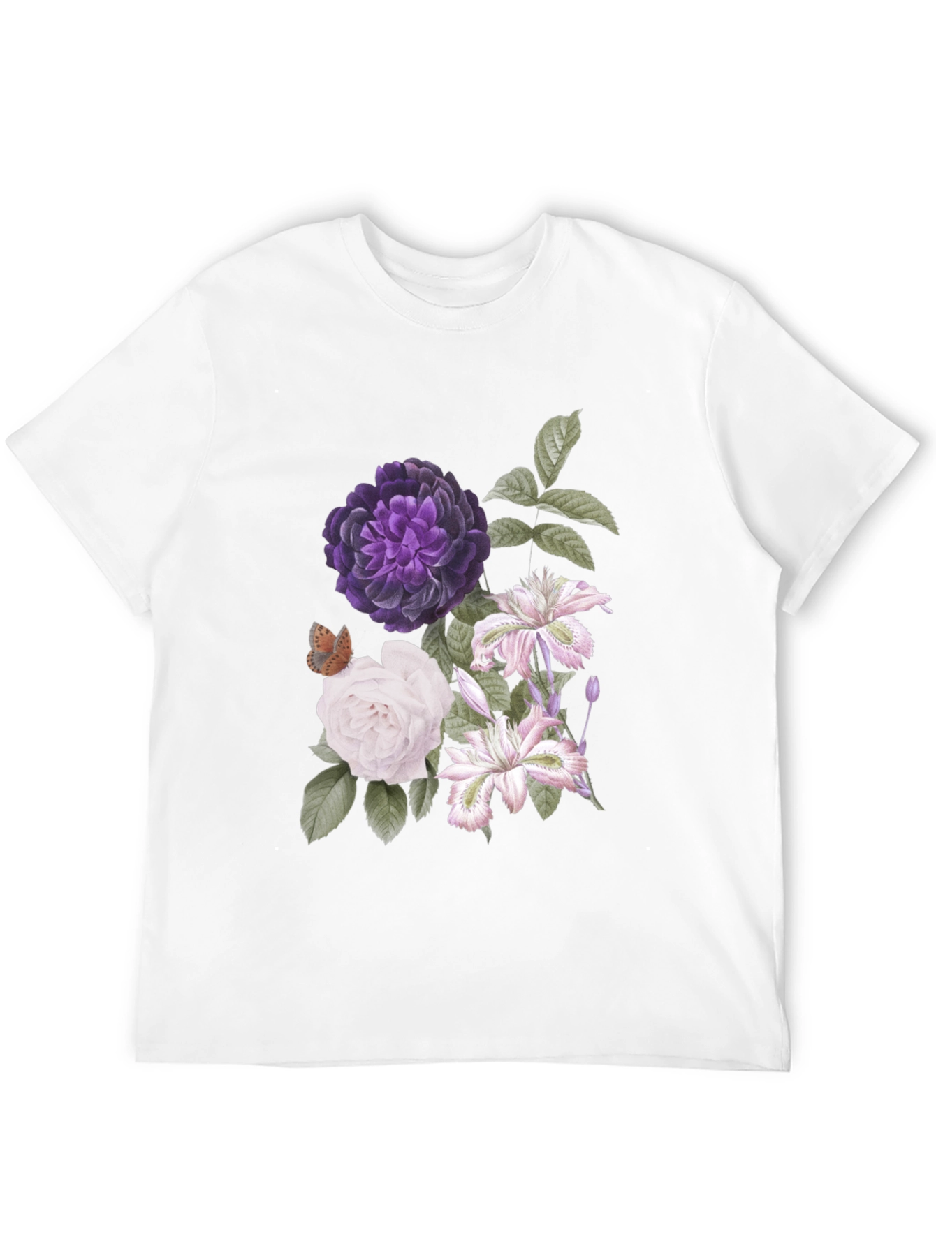 Floral Print Black T-Shirt