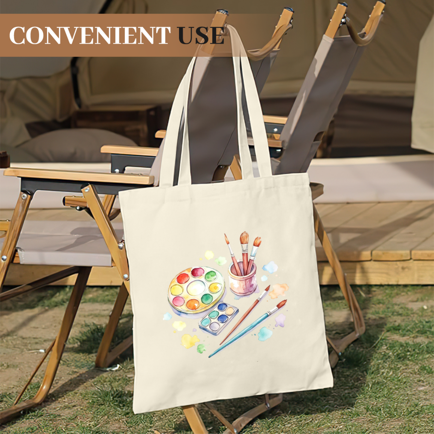 Retro Dachshund Dog Canvas Tote | Warm Neutral Tone Versatile Everyday Handbag