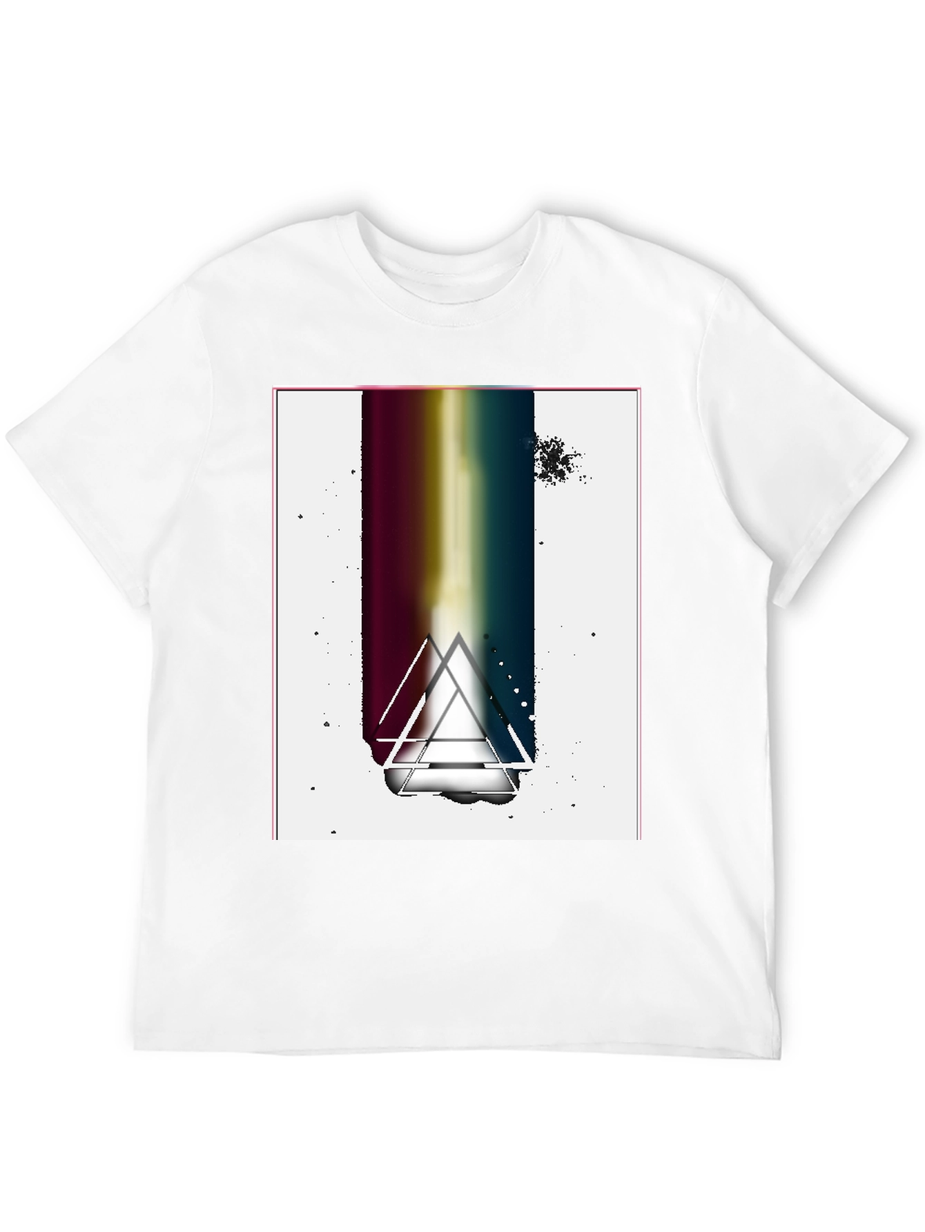 Abstract Graphic Tee - Black Cotton Blend