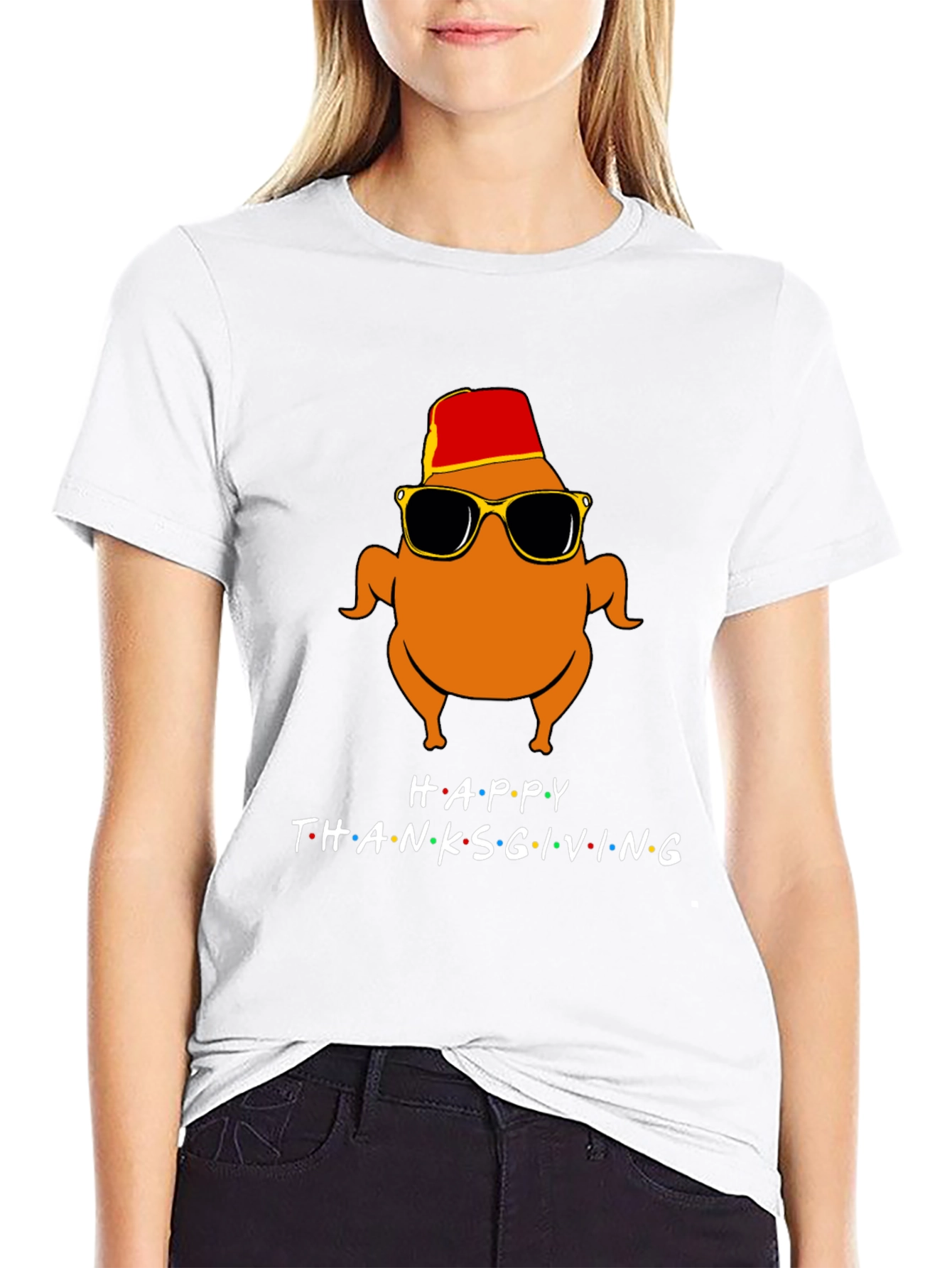 Happy Thanksgiving Turkey Graphic Tee