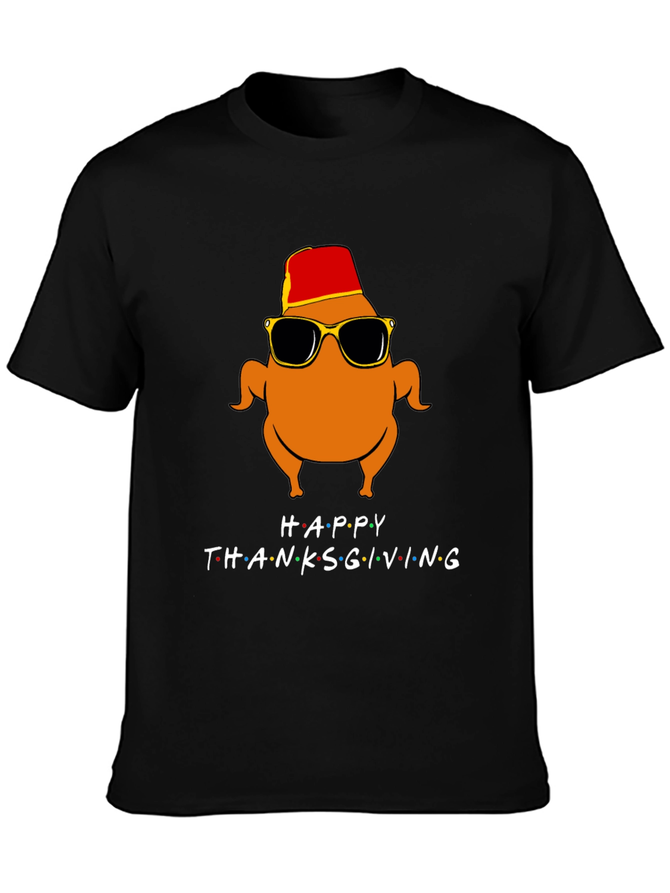 Happy Thanksgiving Turkey Graphic Tee
