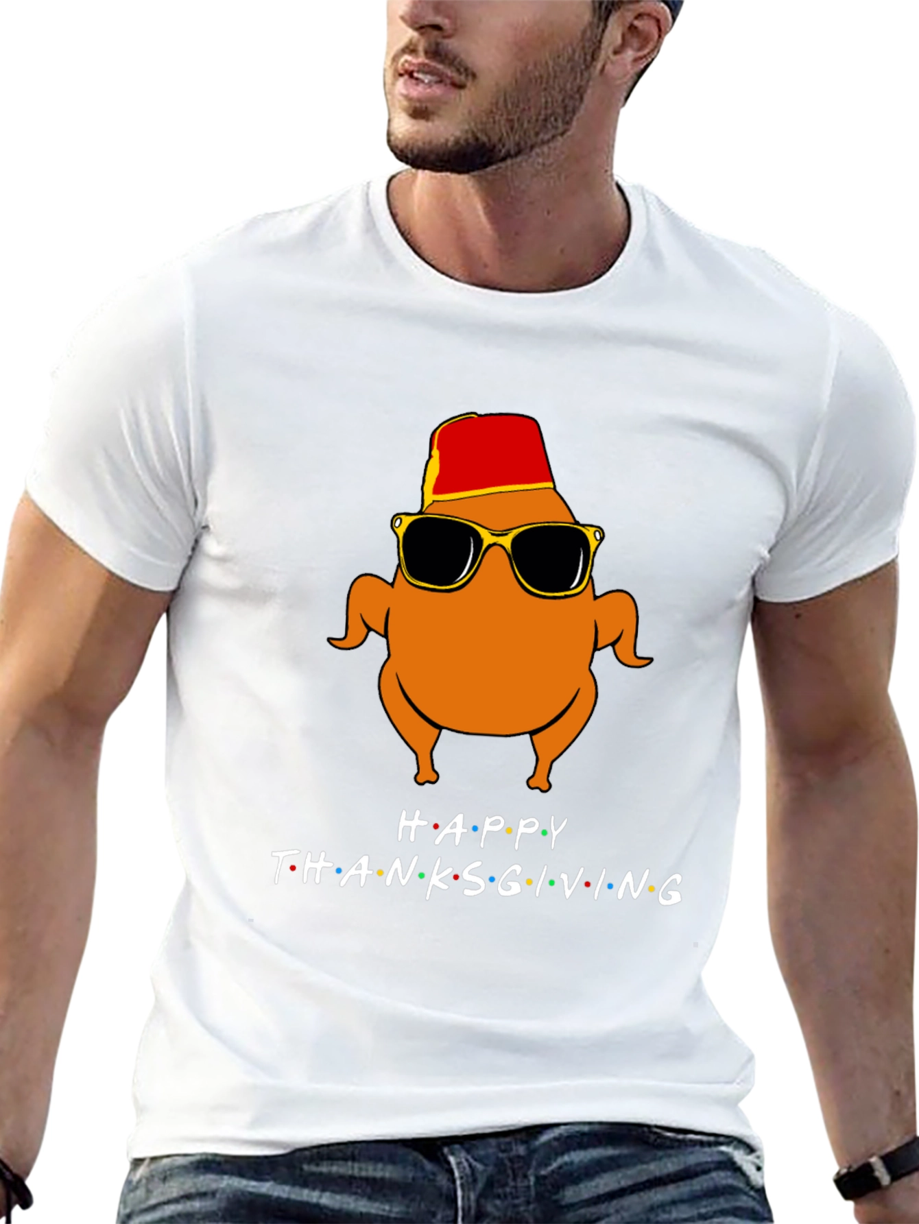 Happy Thanksgiving Turkey Graphic Tee