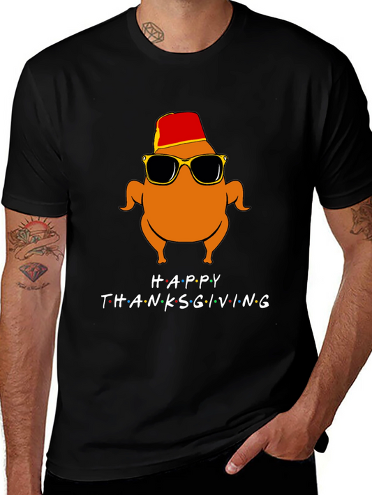 Happy Thanksgiving Turkey Graphic Tee