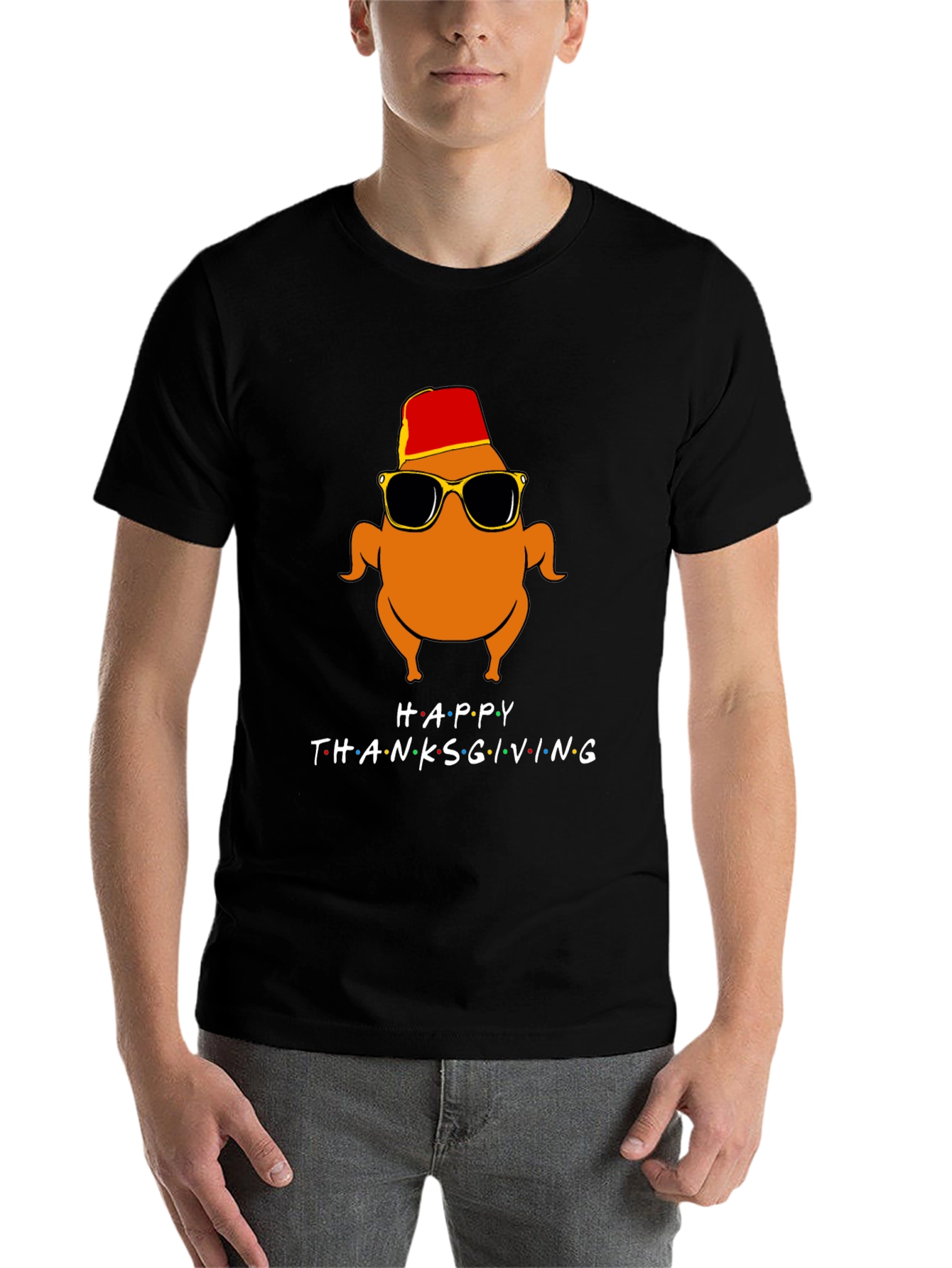 Happy Thanksgiving Turkey Graphic Tee