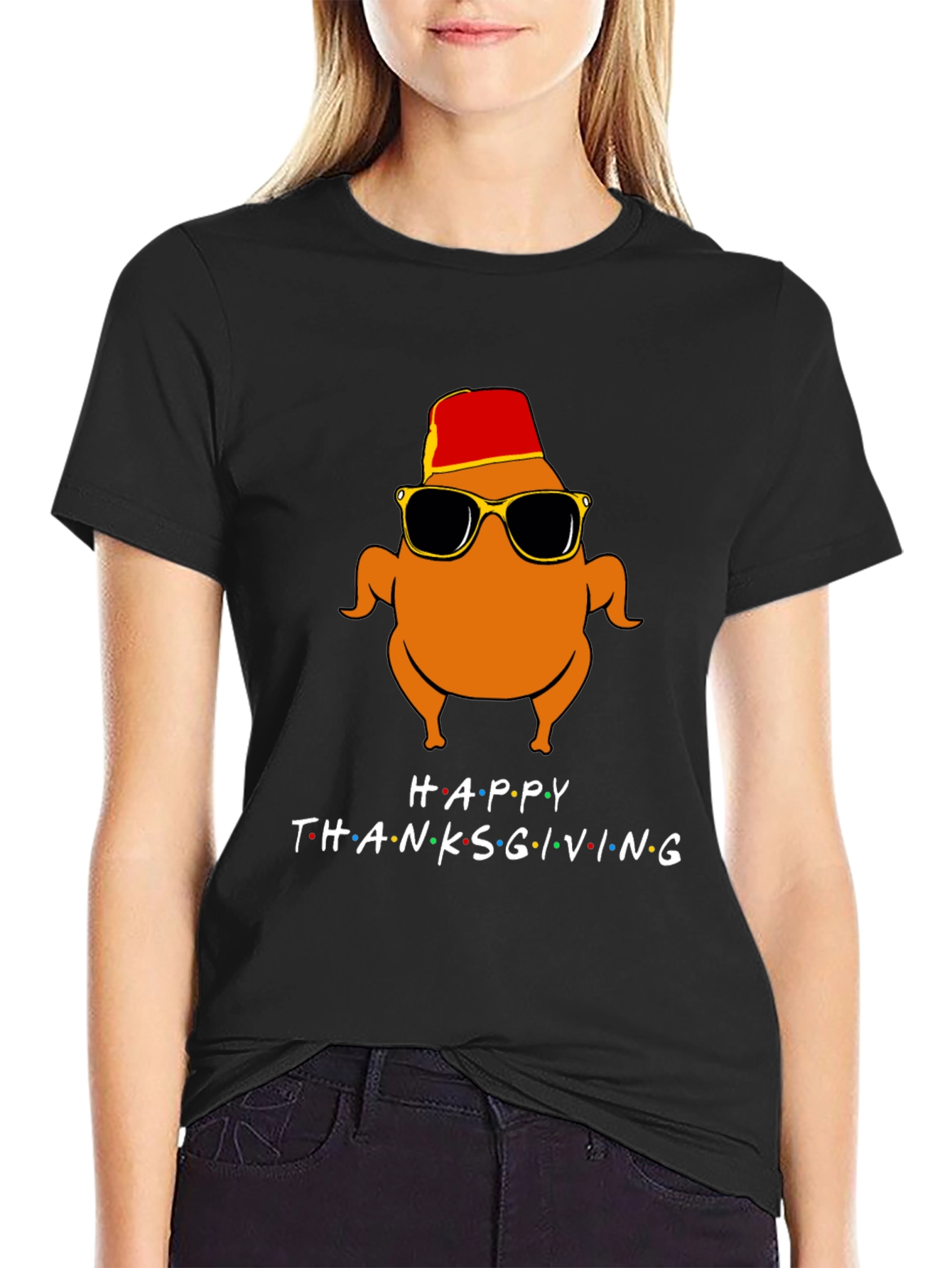 Happy Thanksgiving Turkey Graphic Tee