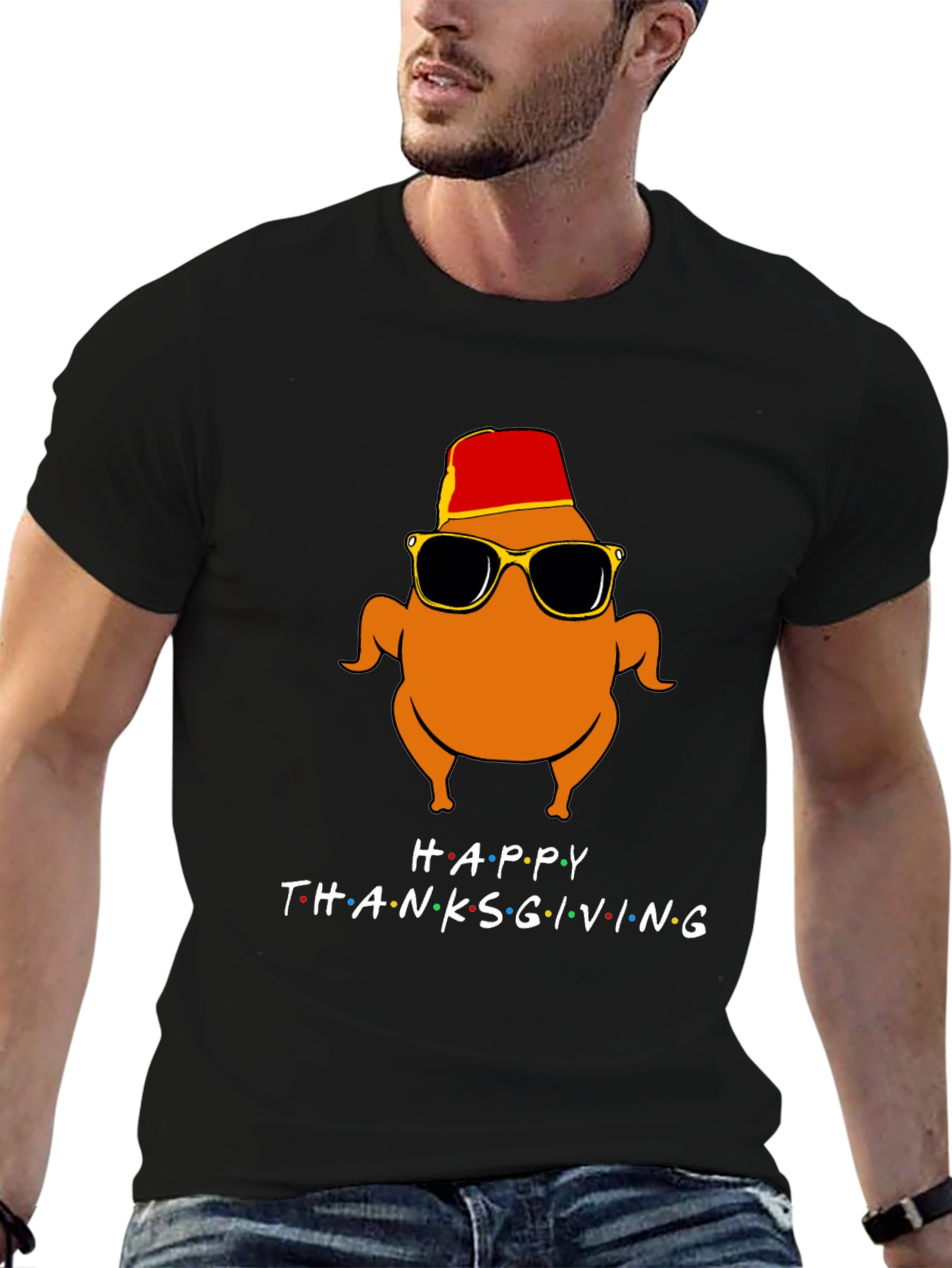 Happy Thanksgiving Turkey Graphic Tee