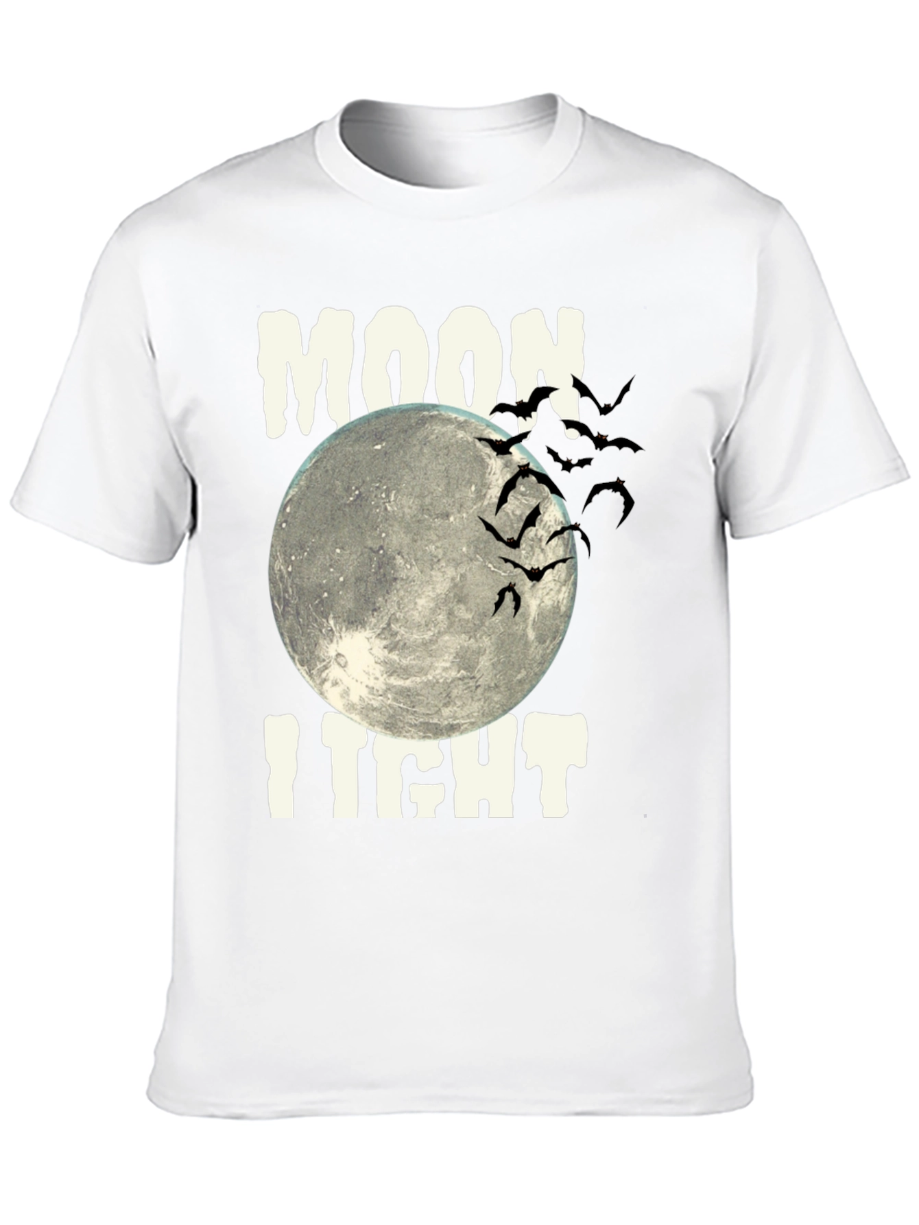 Moonlight Halloween Bats Graphic Tee