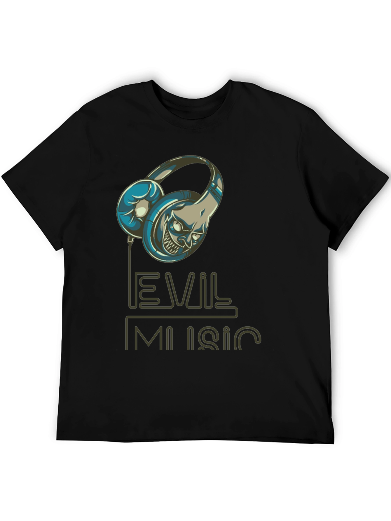 Evil Music Graphic Tee - Mens Black T-Shirt