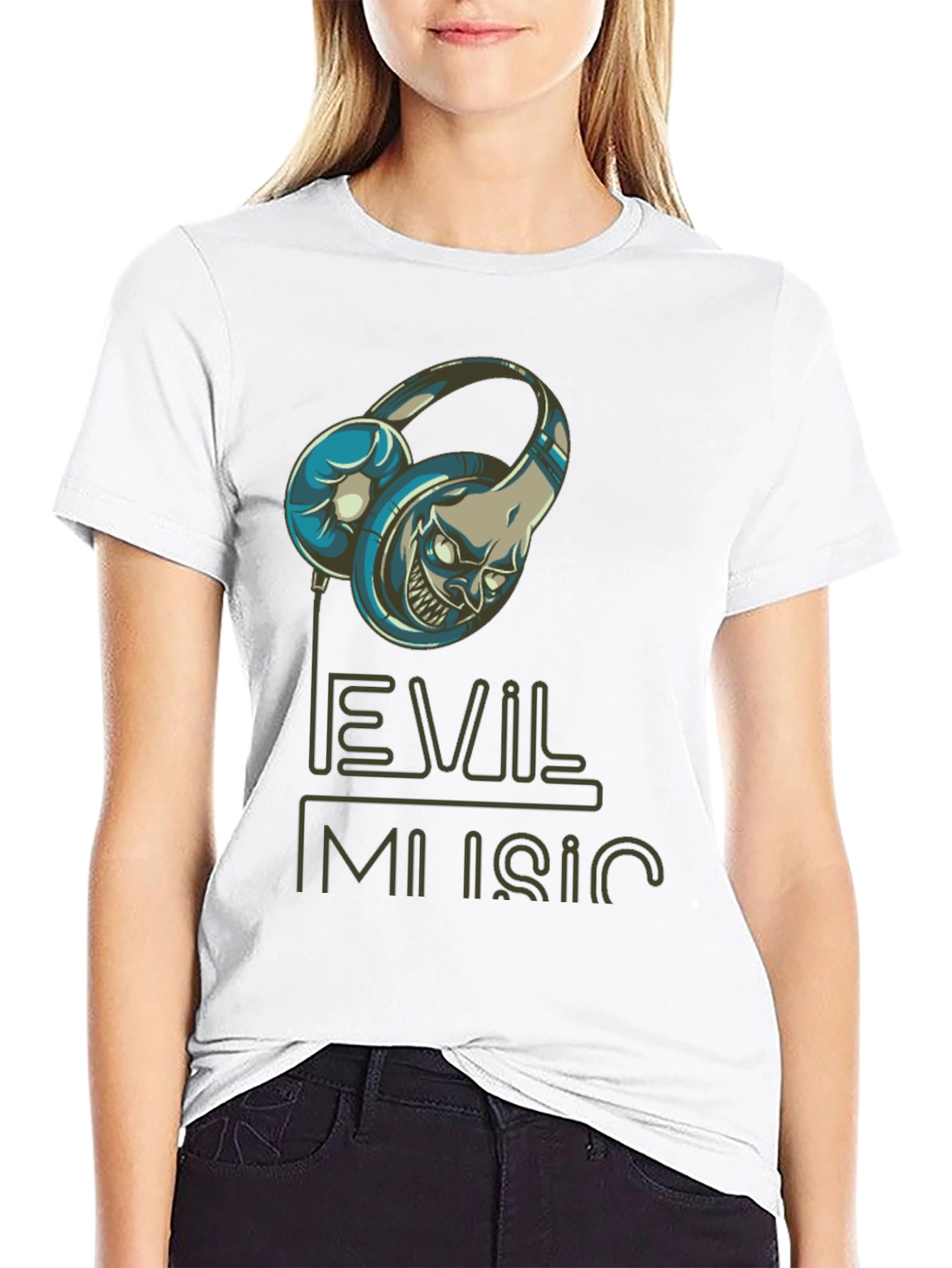 Evil Music Graphic Tee - Mens Black T-Shirt