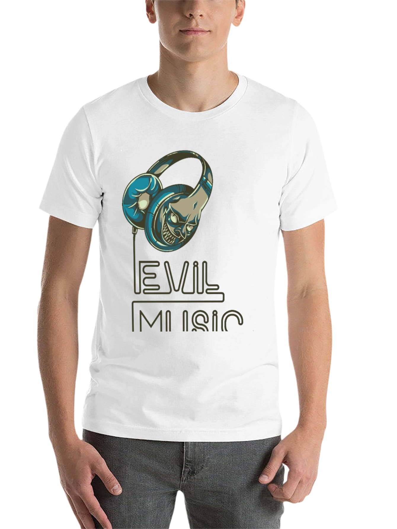 Evil Music Graphic Tee - Mens Black T-Shirt