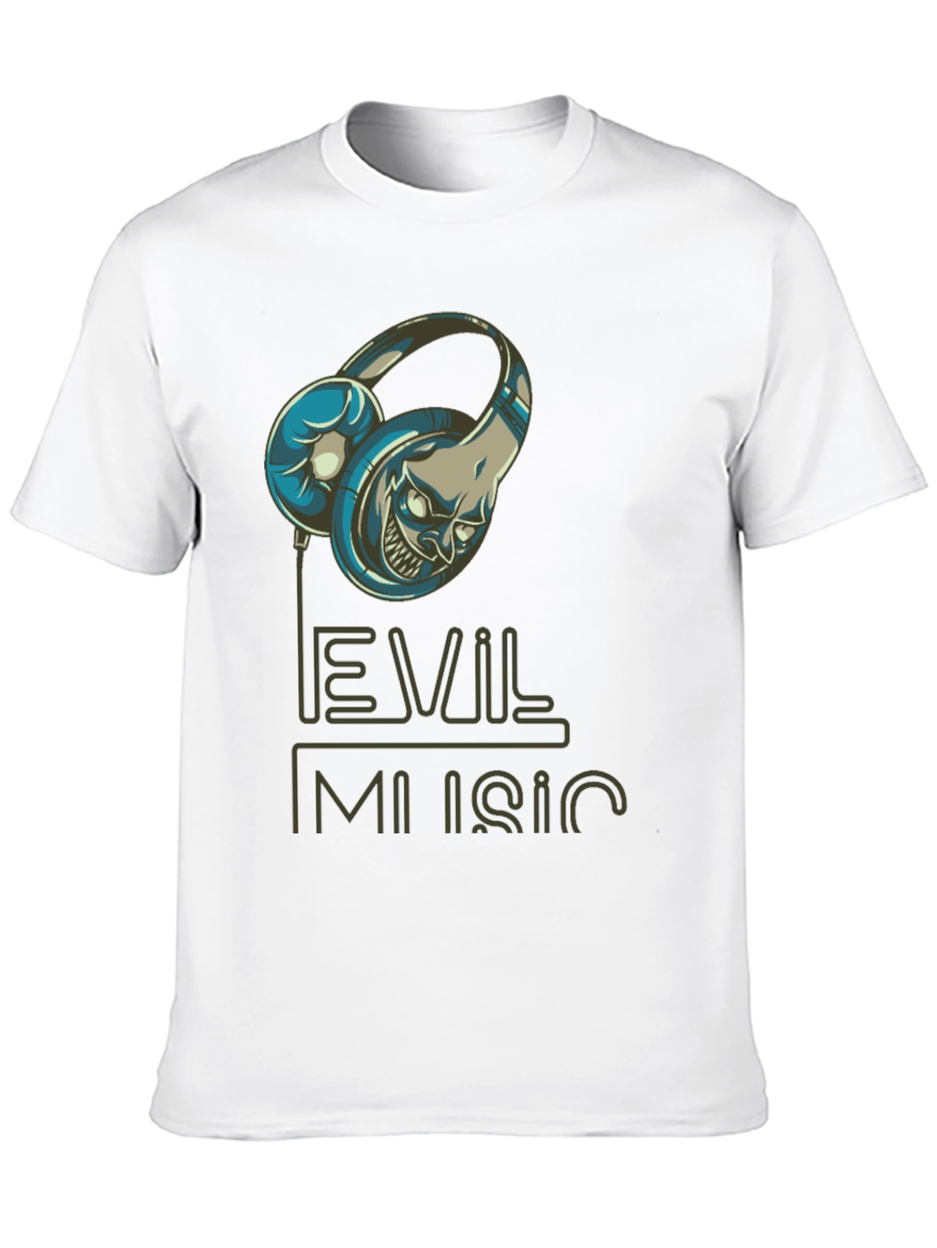 Evil Music Graphic Tee - Mens Black T-Shirt