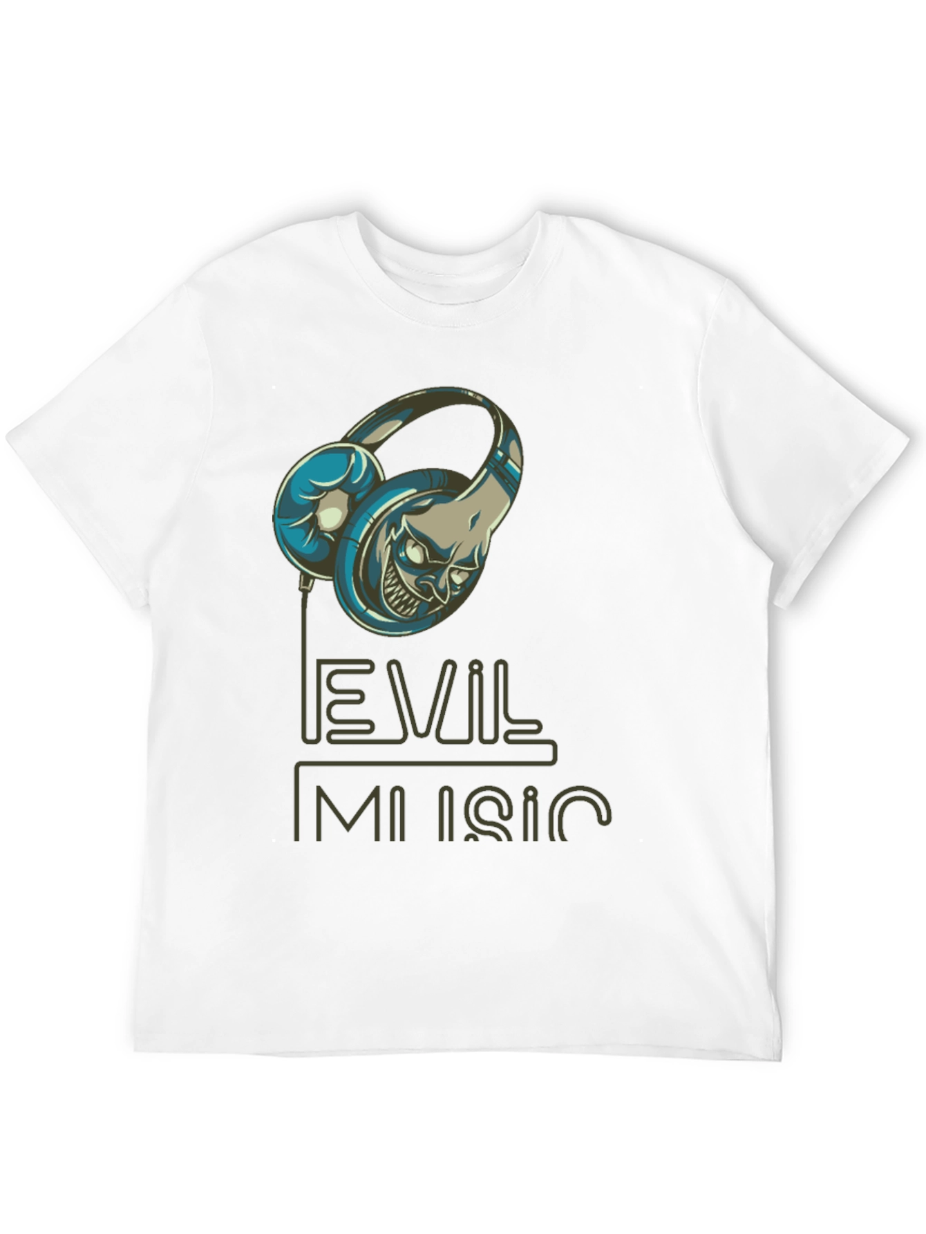 Evil Music Graphic Tee - Mens Black T-Shirt