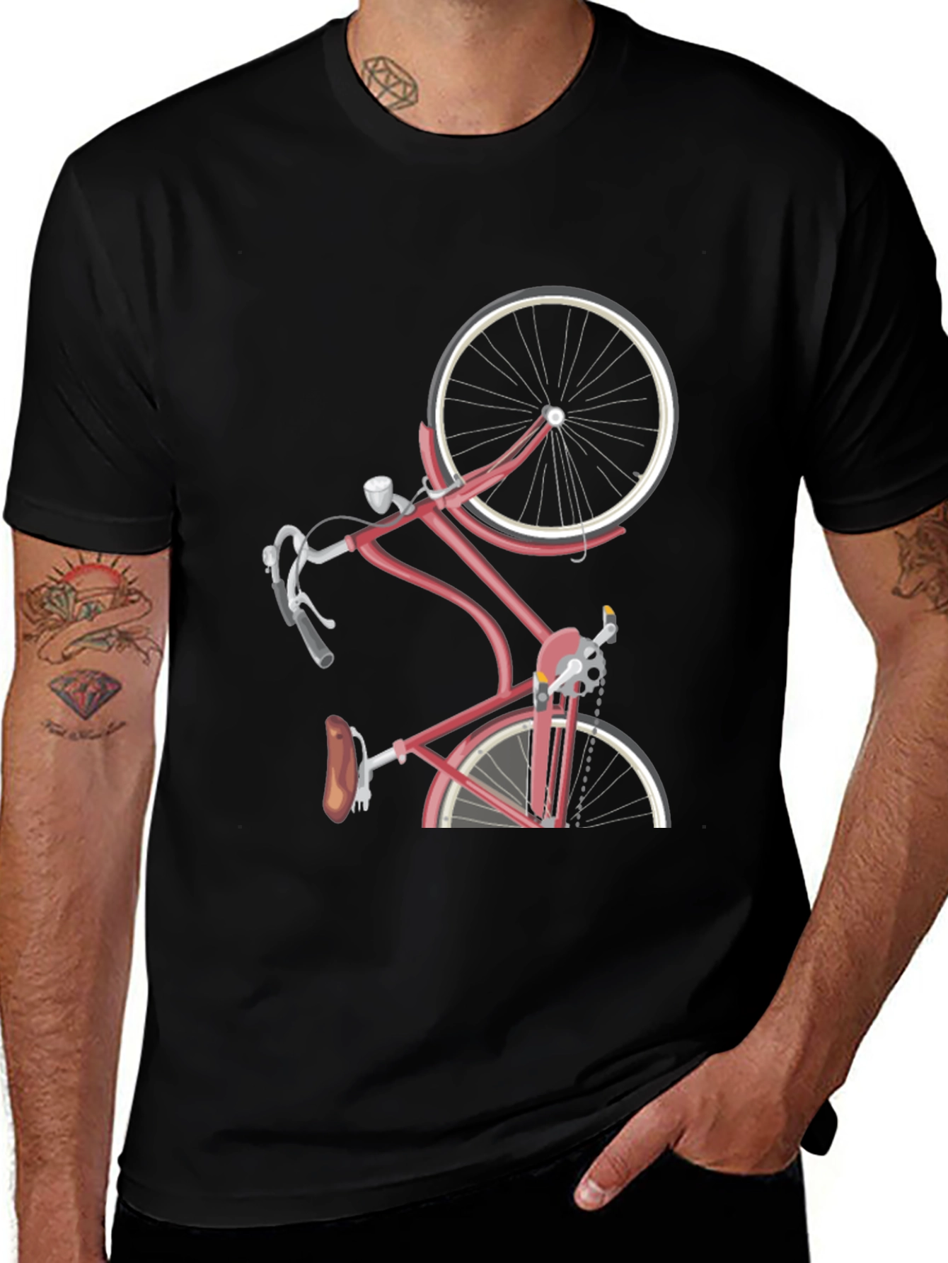 Stylish Bicycle Graphic T-Shirt - Unique Design