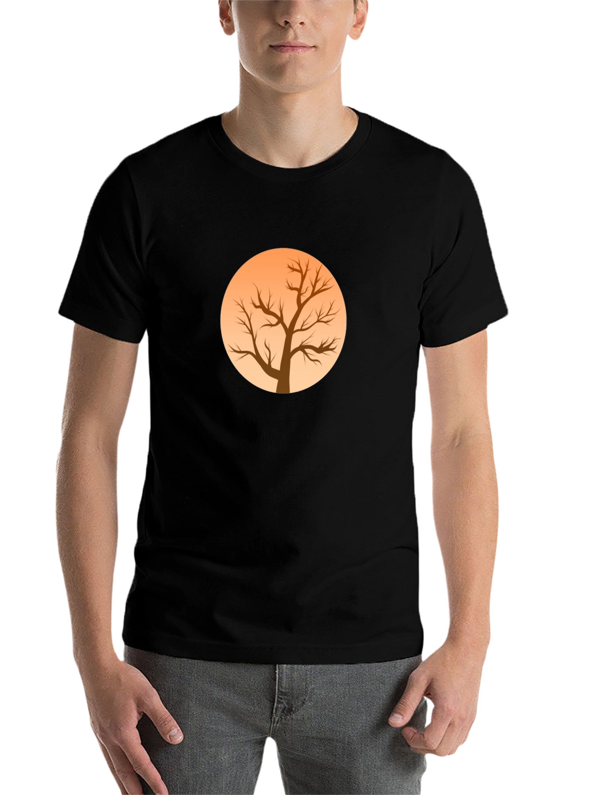 Tree Silhouette Graphic Black Tee