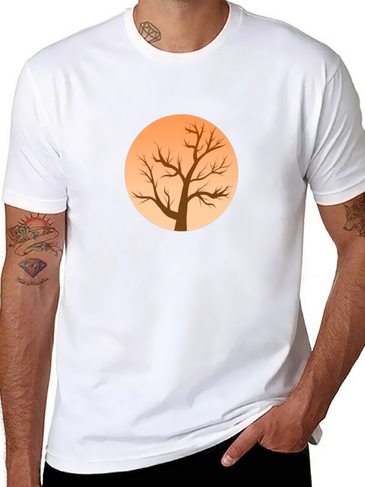Tree Silhouette Graphic Black Tee
