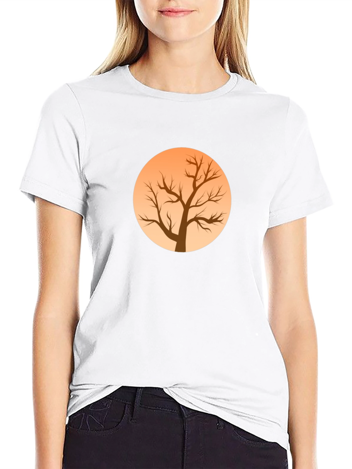 Tree Silhouette Graphic Black Tee
