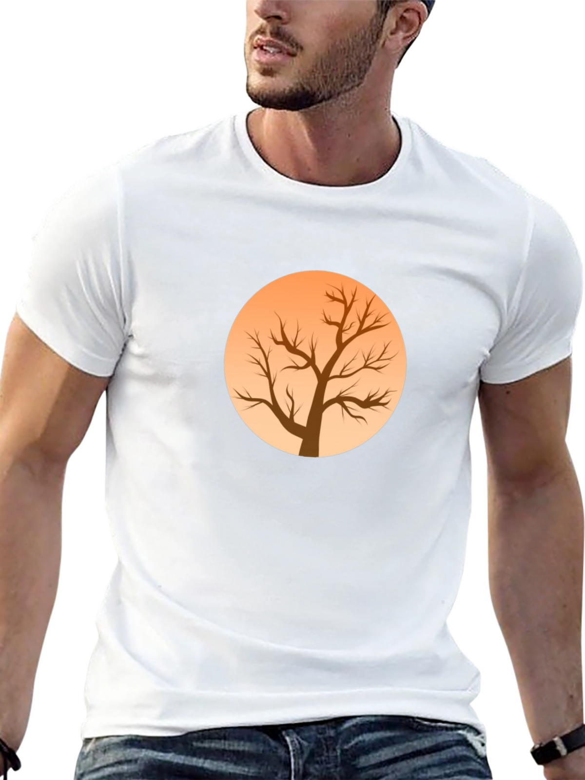 Tree Silhouette Graphic Black Tee