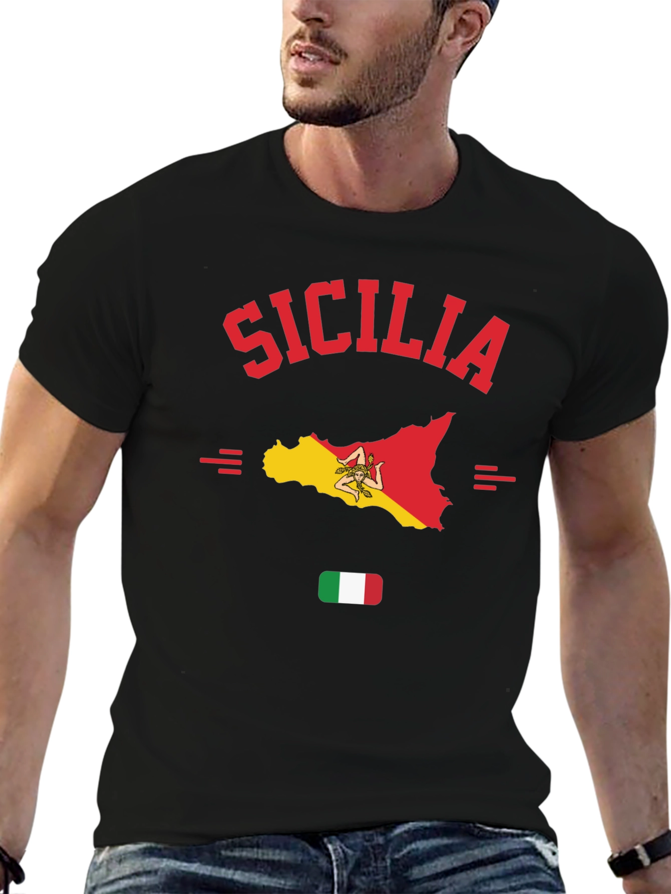 Sicilia Map T-Shirt - Italian Pride