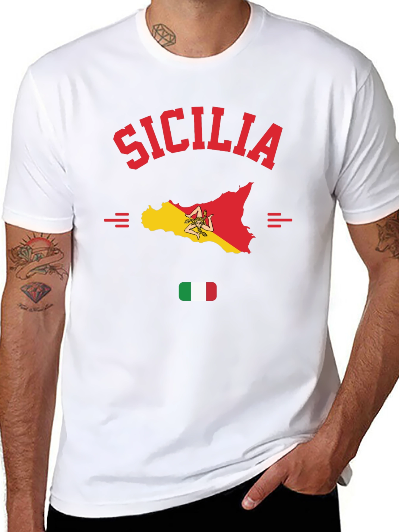Sicilia Map T-Shirt - Italian Pride