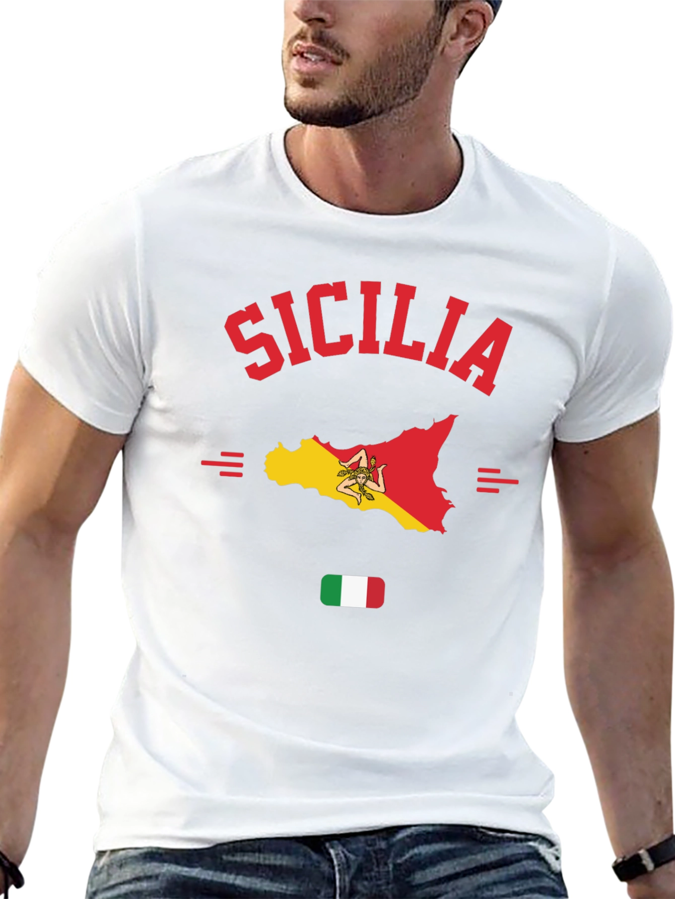 Sicilia Map T-Shirt - Italian Pride
