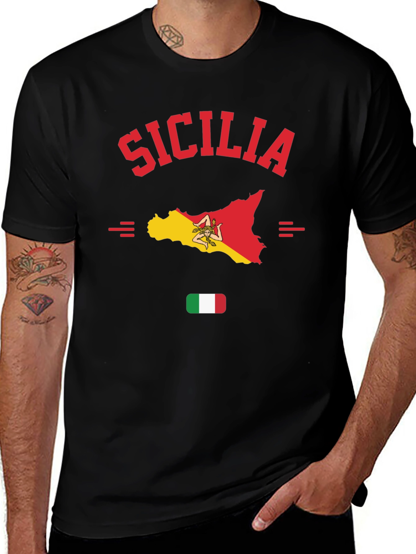 Sicilia Map T-Shirt - Italian Pride