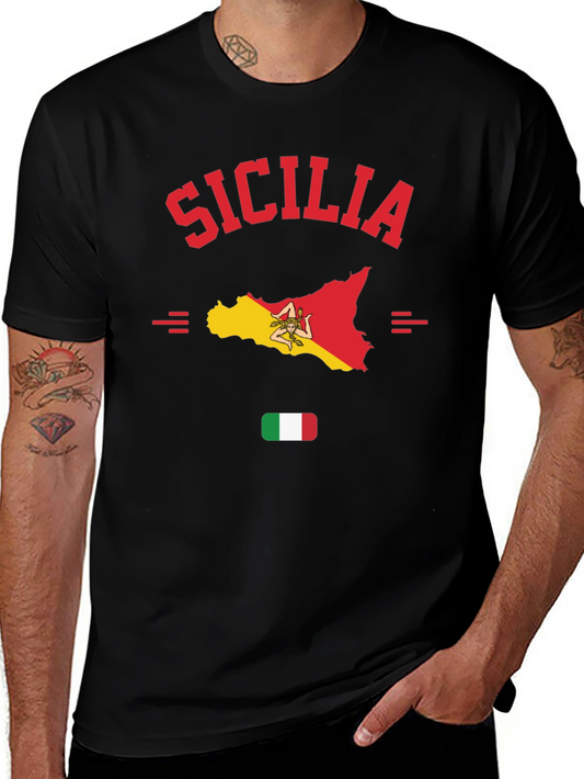 Sicilia Map T-Shirt - Italian Pride