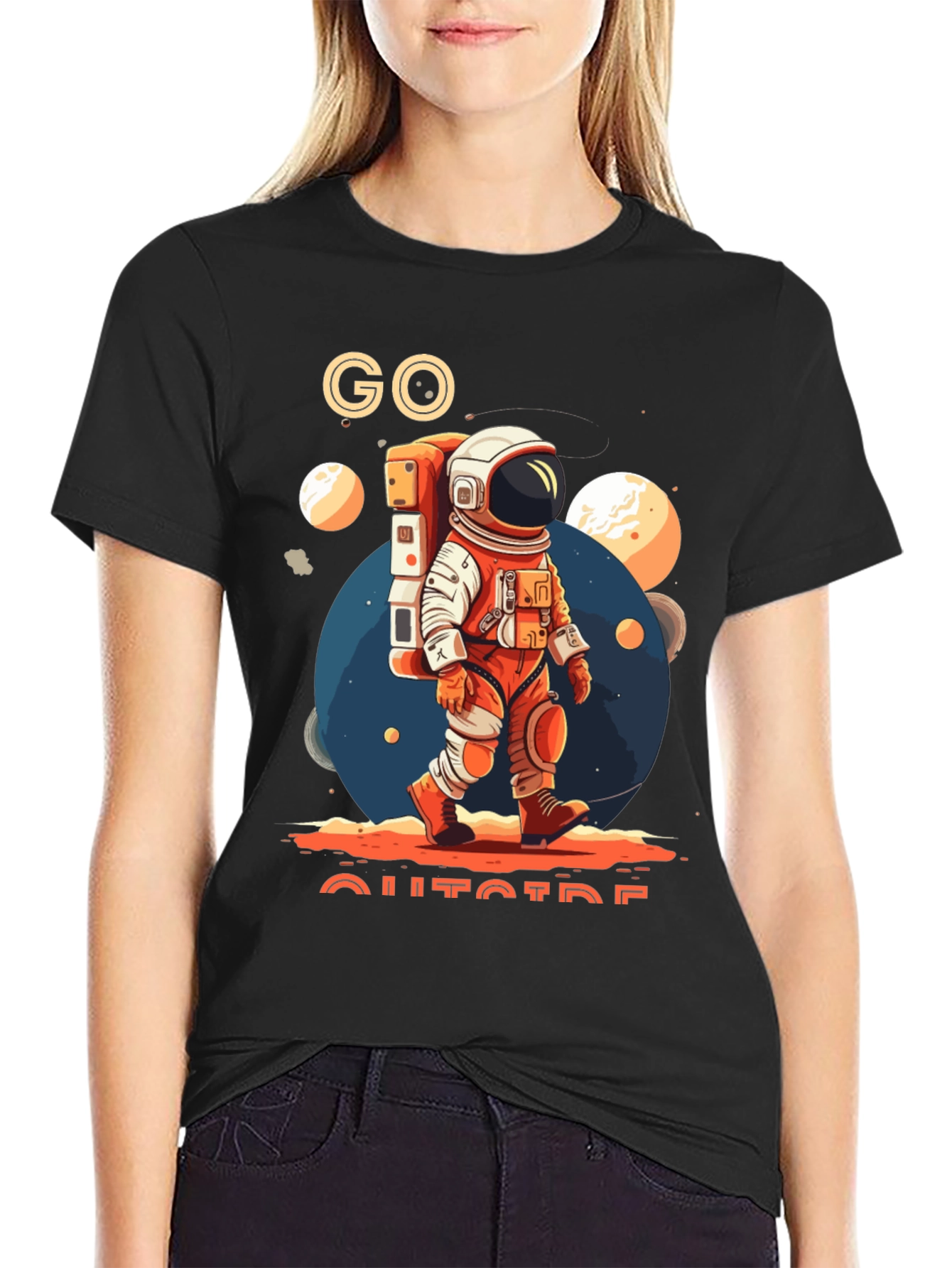 Go Outside Astronaut T-Shirt