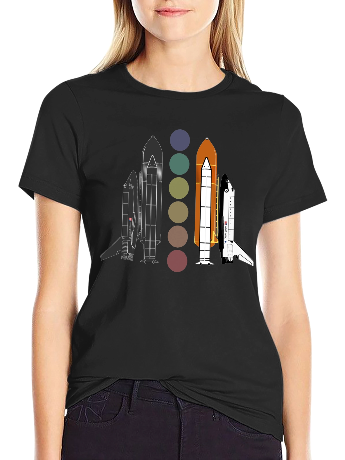 Space Shuttle Evolution Graphic T-Shirt