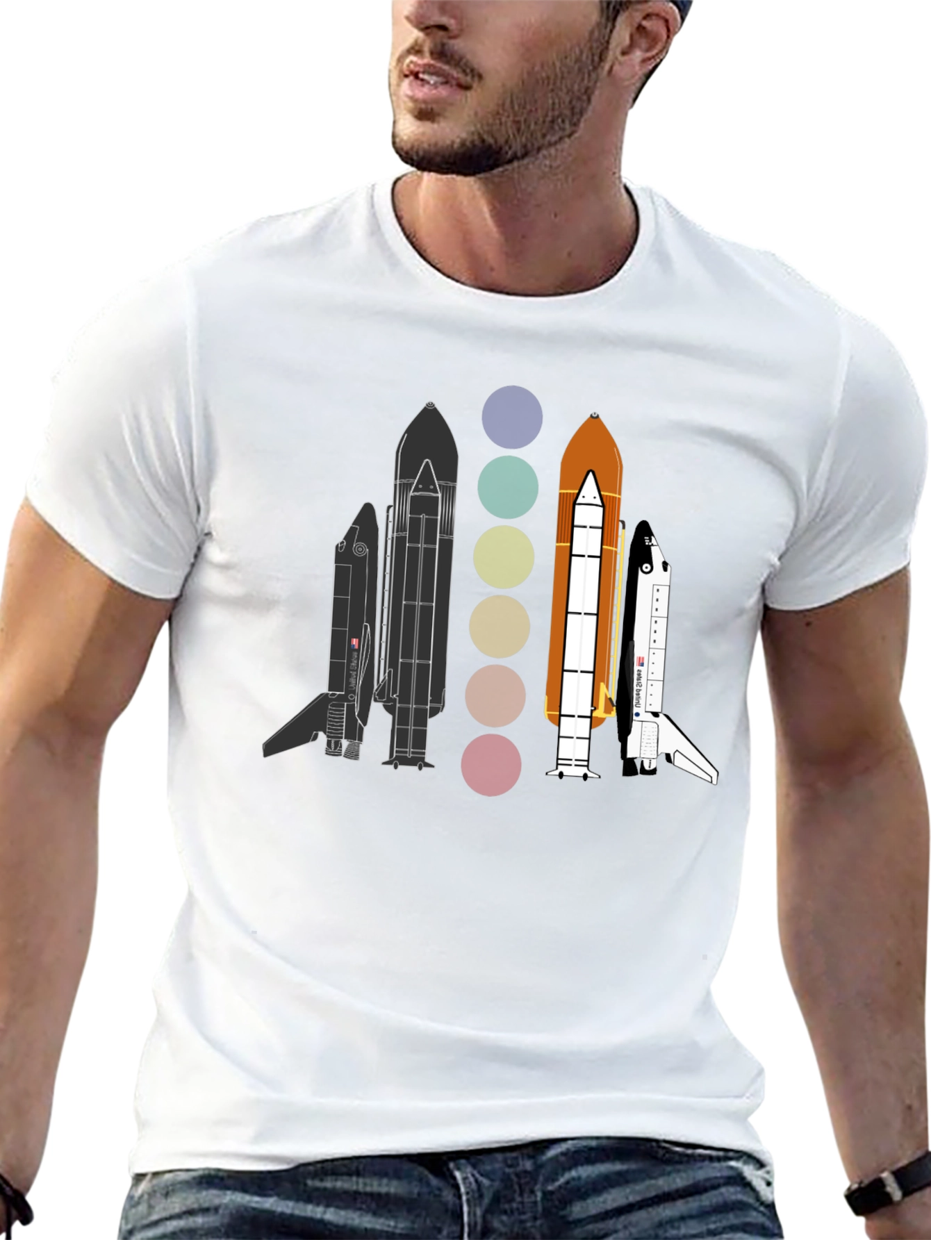 Space Shuttle Evolution Graphic T-Shirt