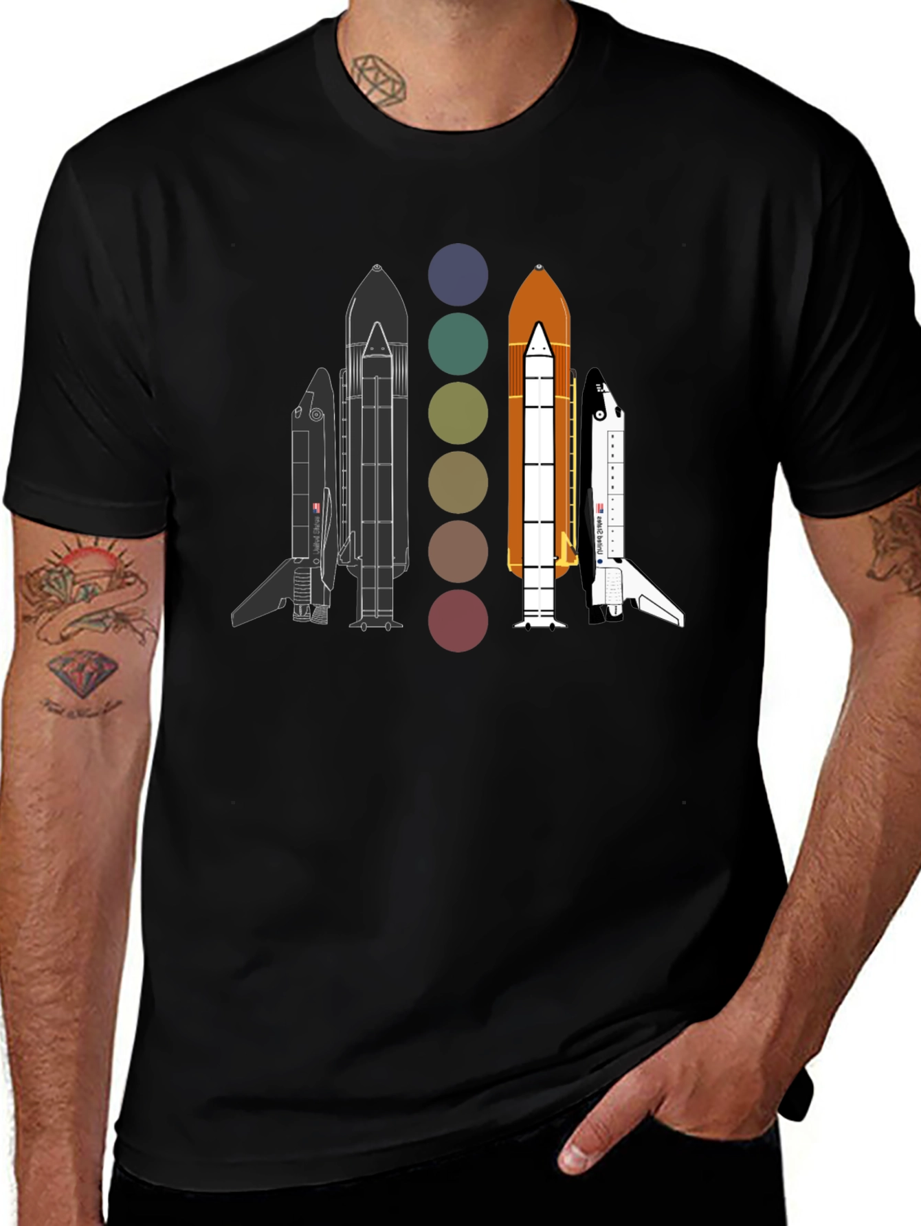 Space Shuttle Evolution Graphic T-Shirt