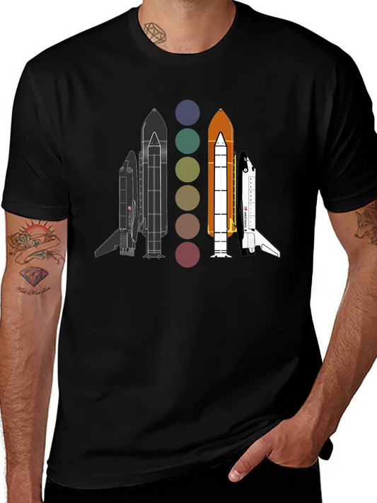 Space Shuttle Evolution Graphic T-Shirt