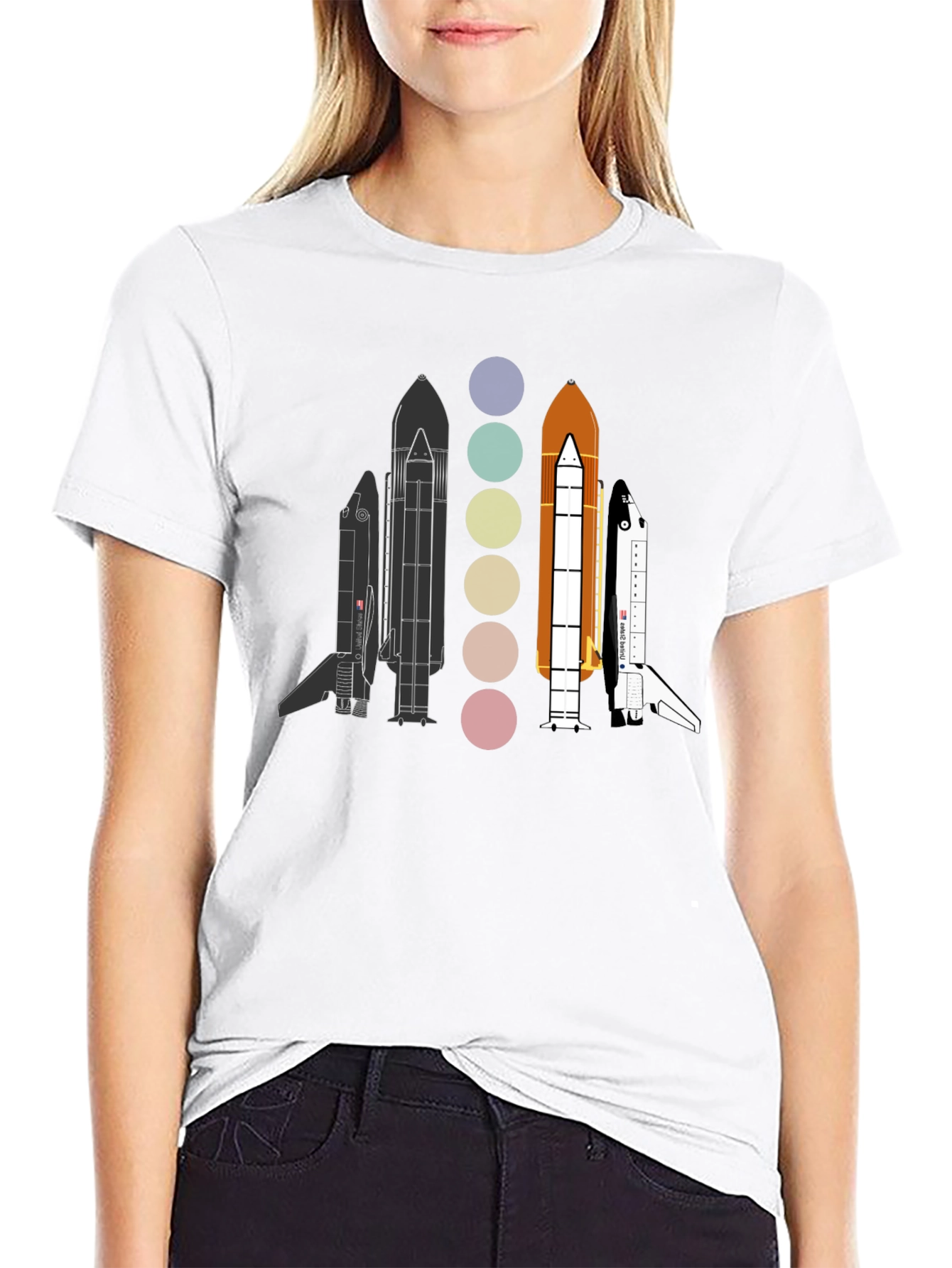 Space Shuttle Evolution Graphic T-Shirt