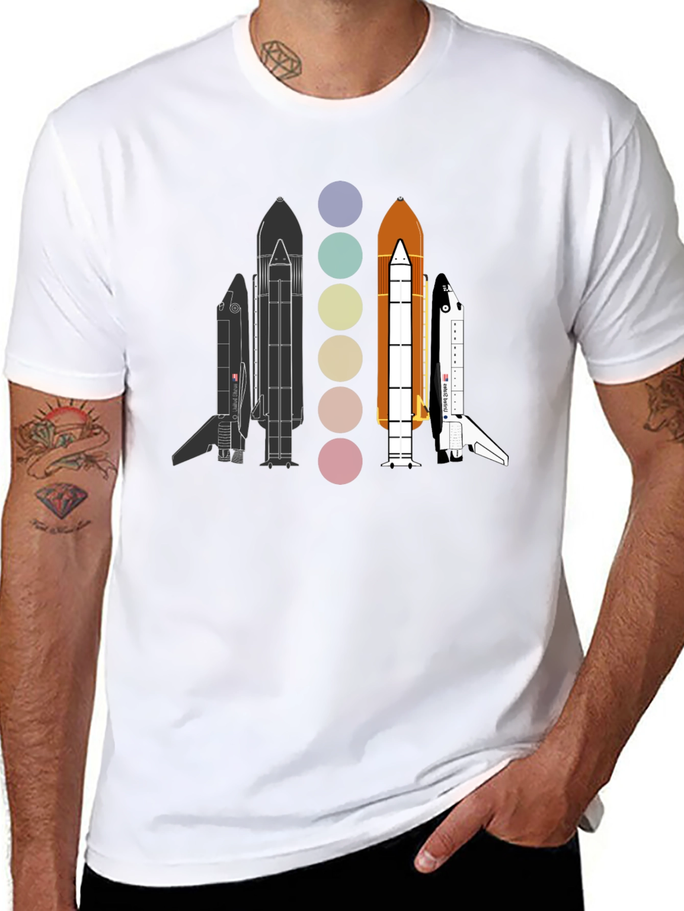 Space Shuttle Evolution Graphic T-Shirt