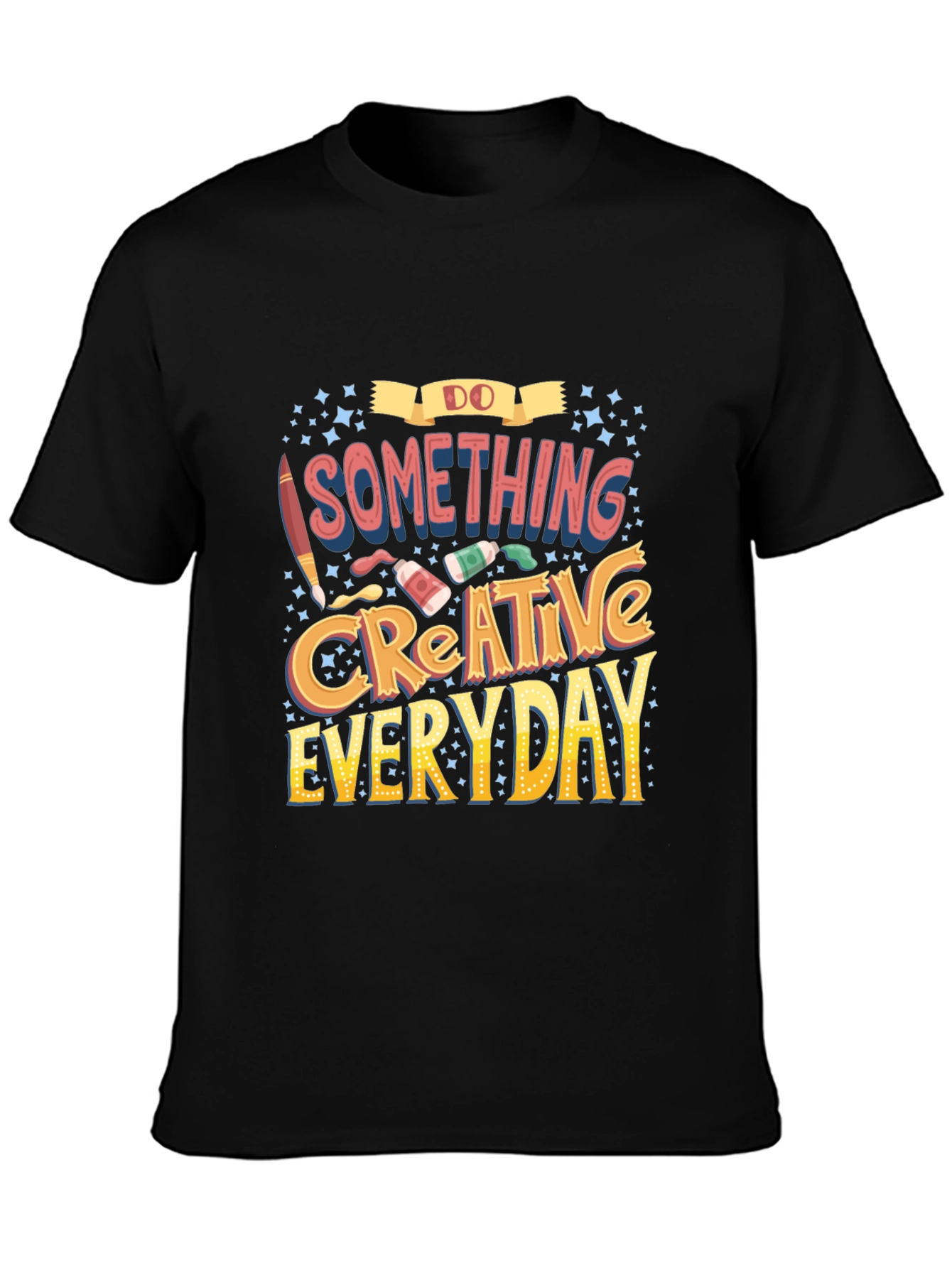Do Something Creative Everyday Black Graphic Tee