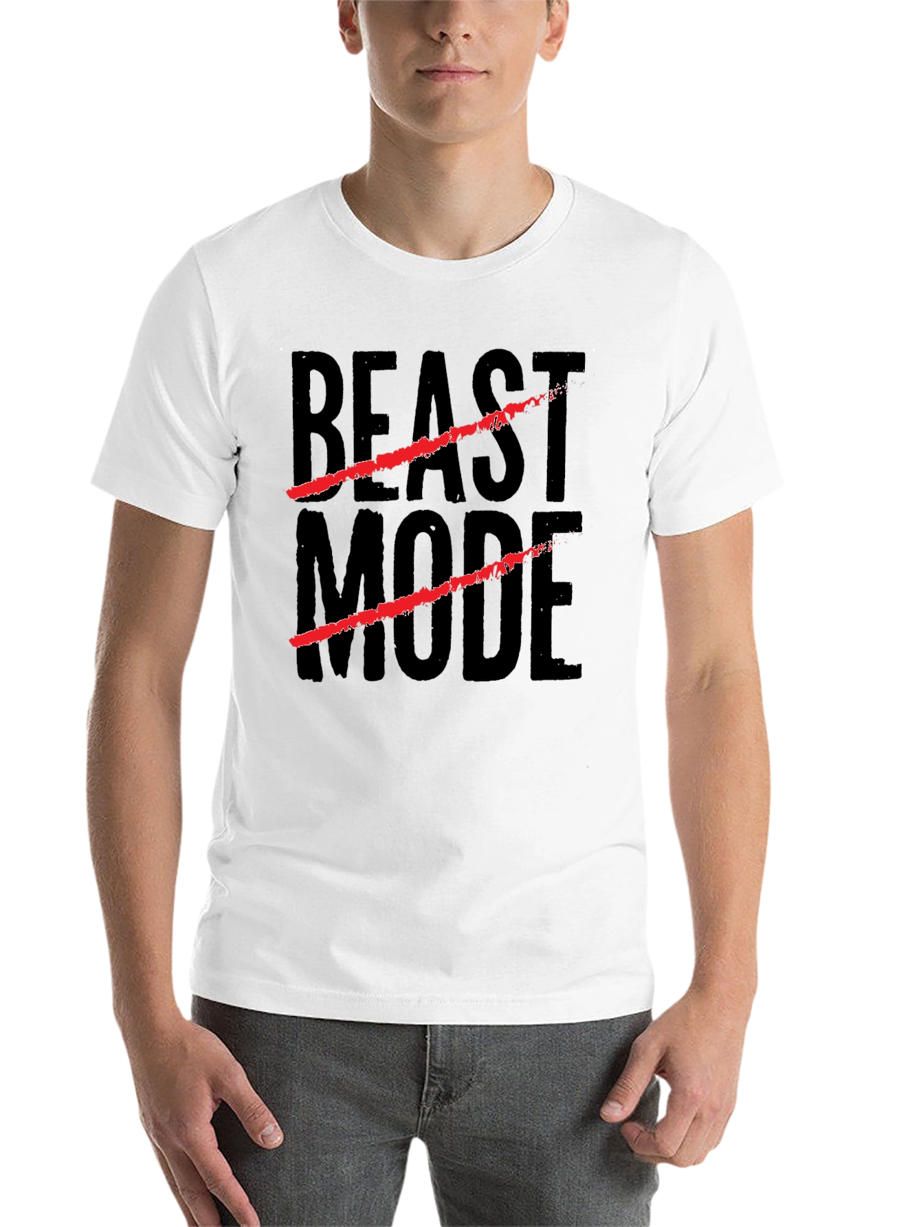 Beast Mode Graphic Print Black T-Shirt