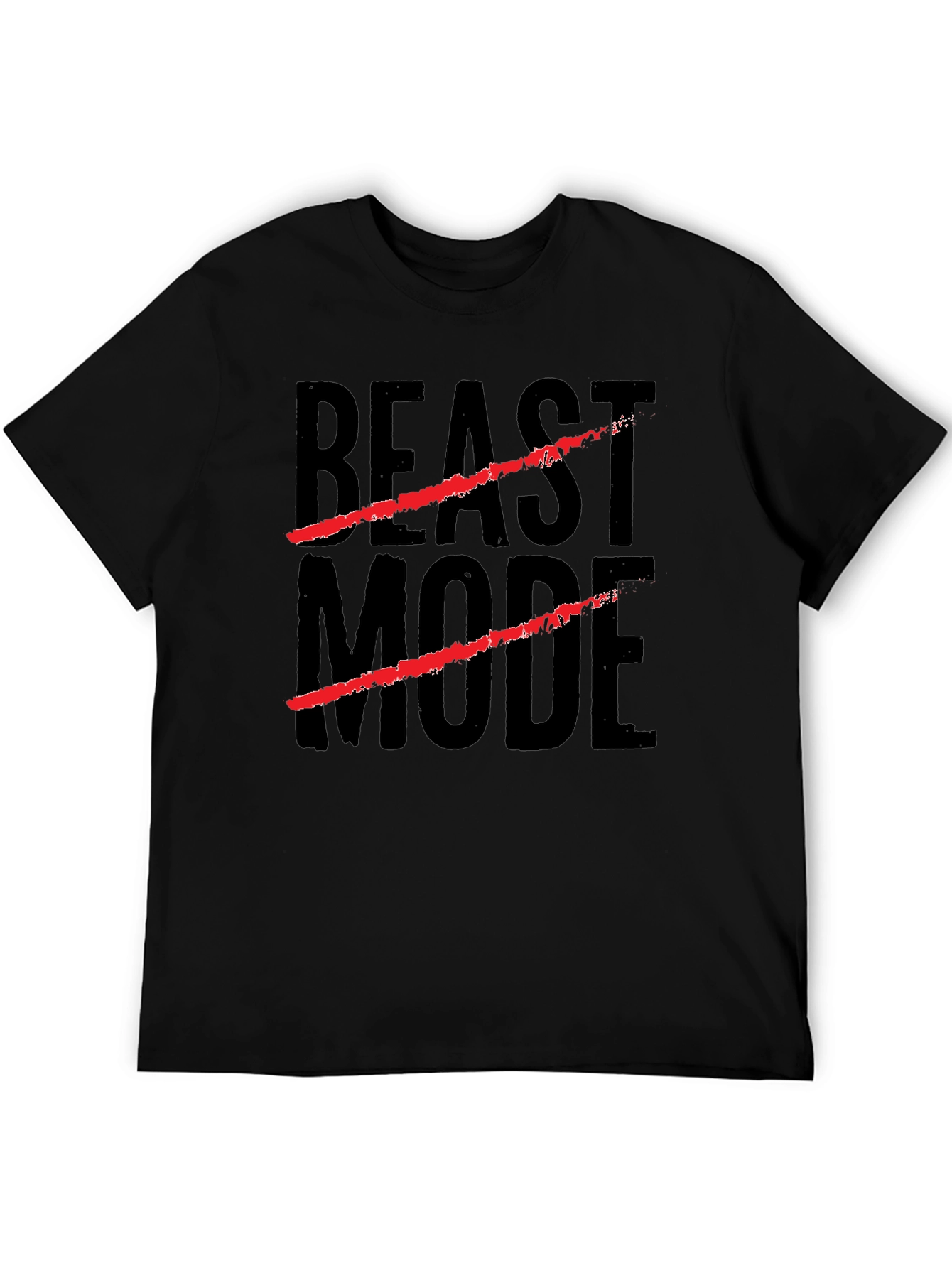 Beast Mode Graphic Print Black T-Shirt