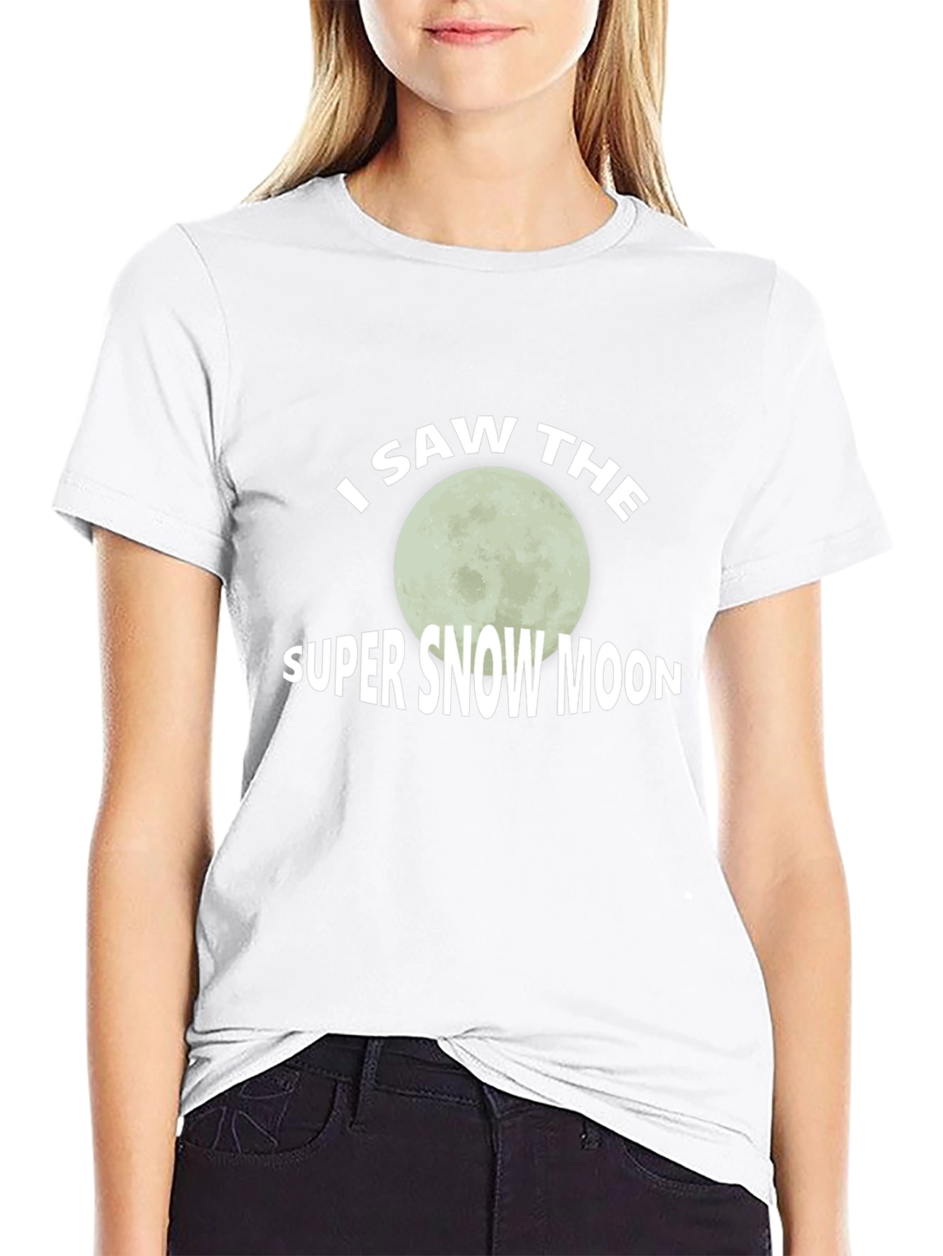 I Saw The Super Snow Moon Graphic Tee