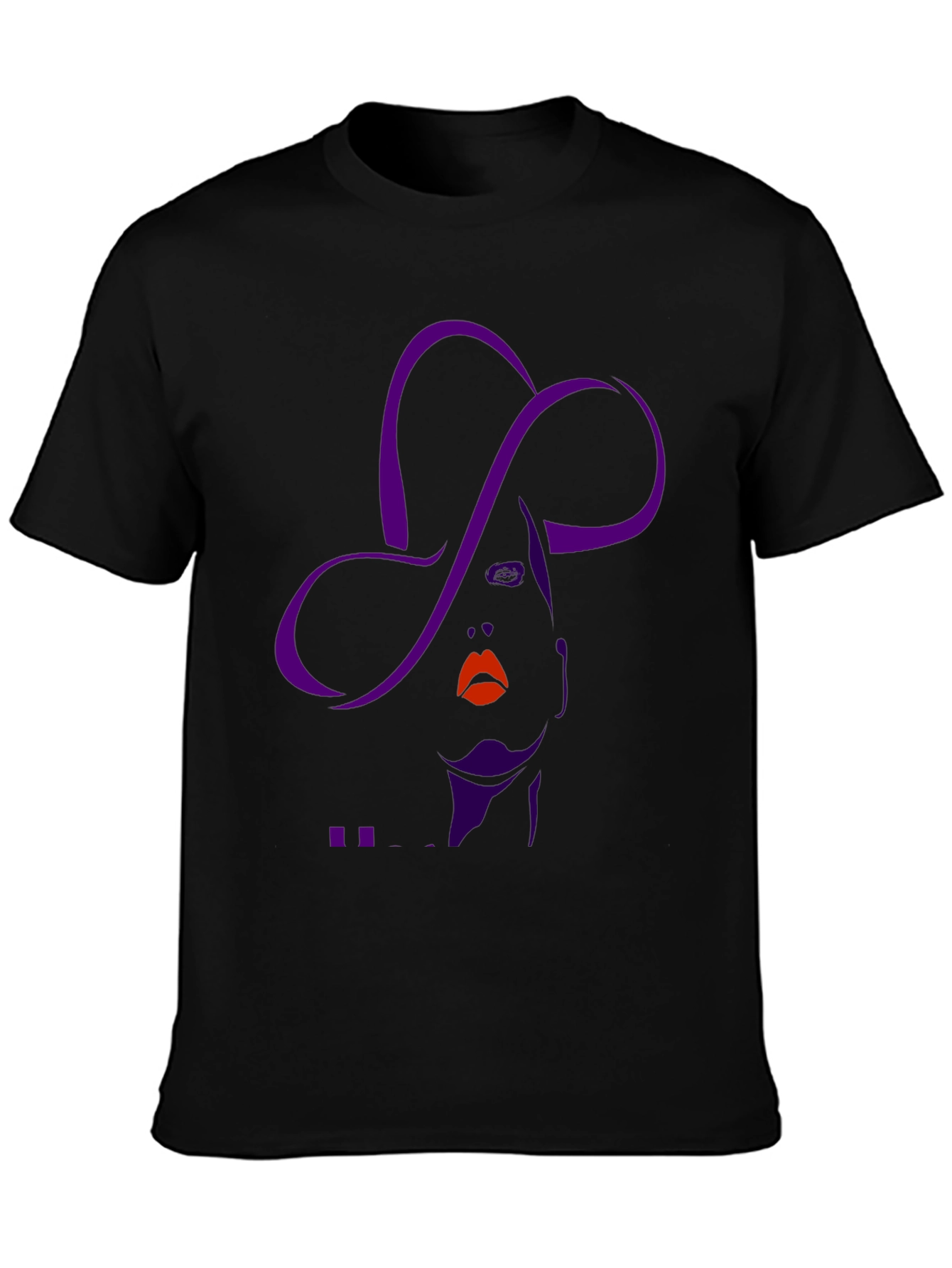 Stylish Graphic Tee - Woman with Hat