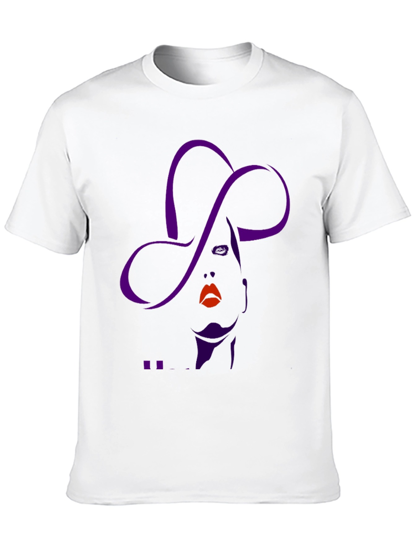 Stylish Graphic Tee - Woman with Hat