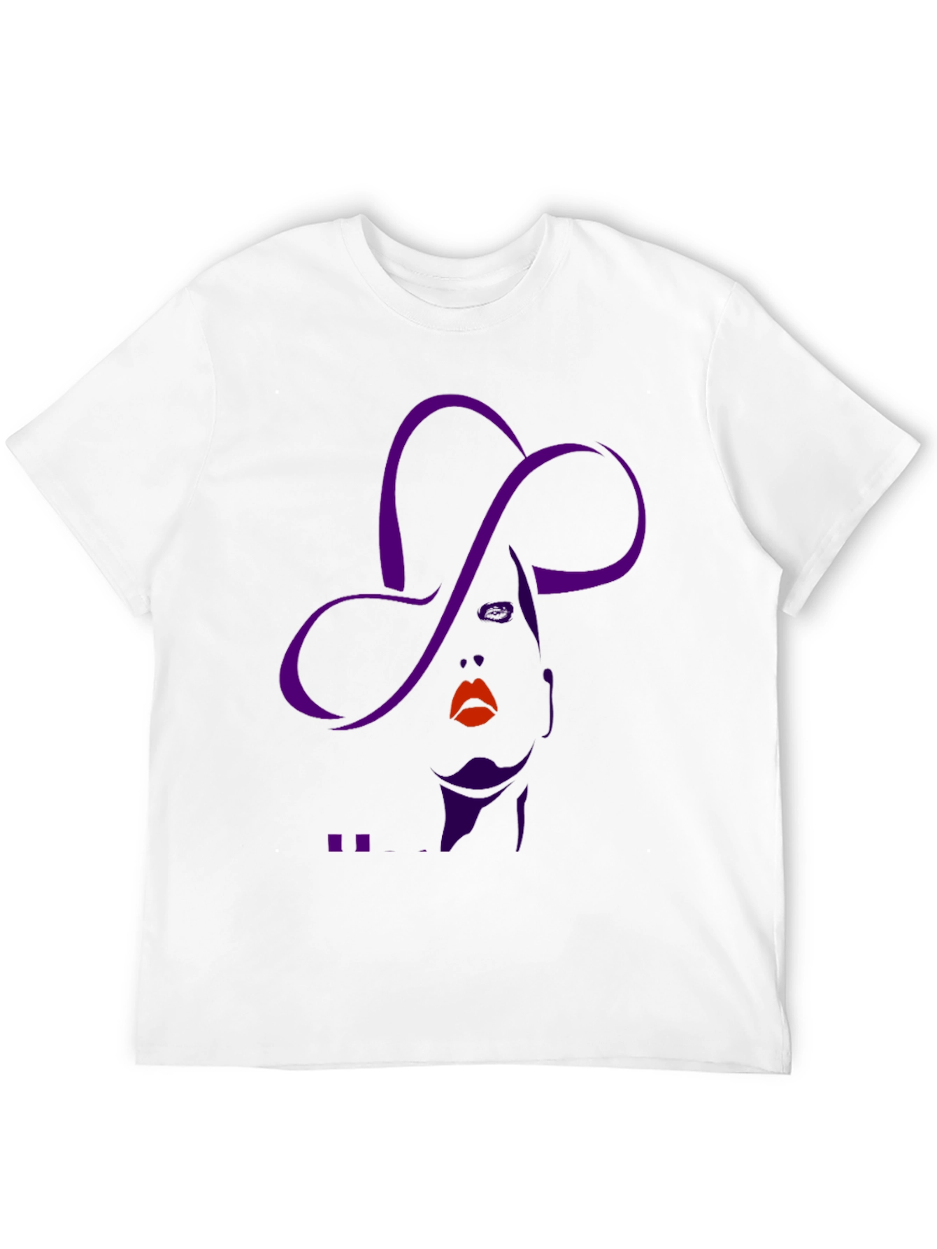 Stylish Graphic Tee - Woman with Hat
