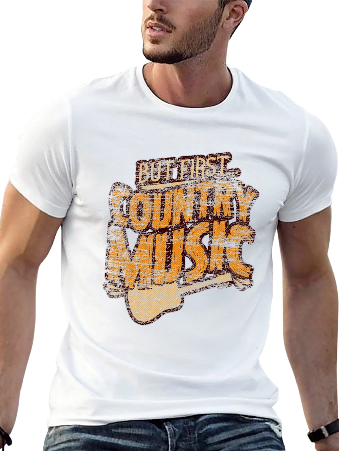 But First Country Music T-Shirt - Black