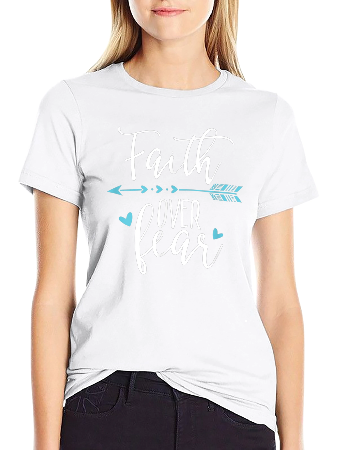 Faith Over Fear Graphic Tee - Black