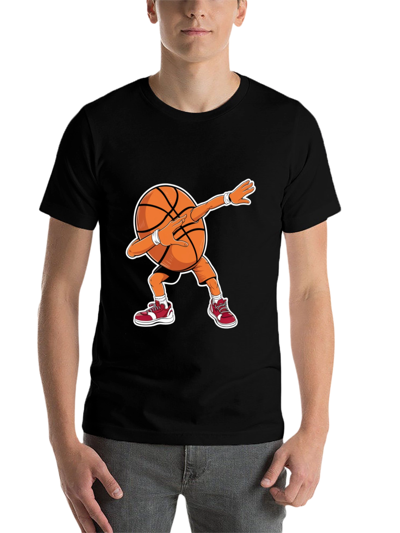 Dabbing Basketball Graphic Tee