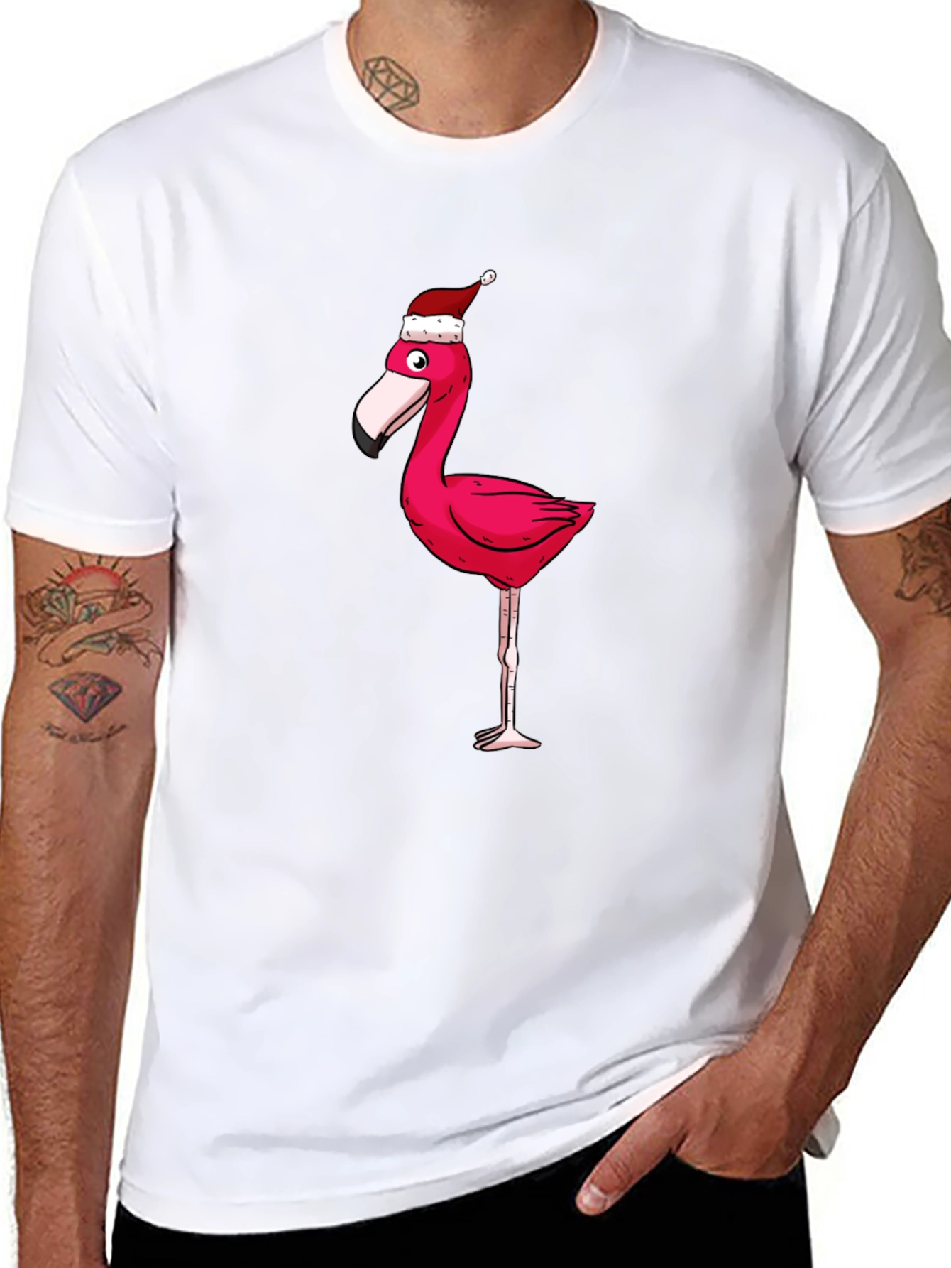 Festive Flamingo Graphic Tee