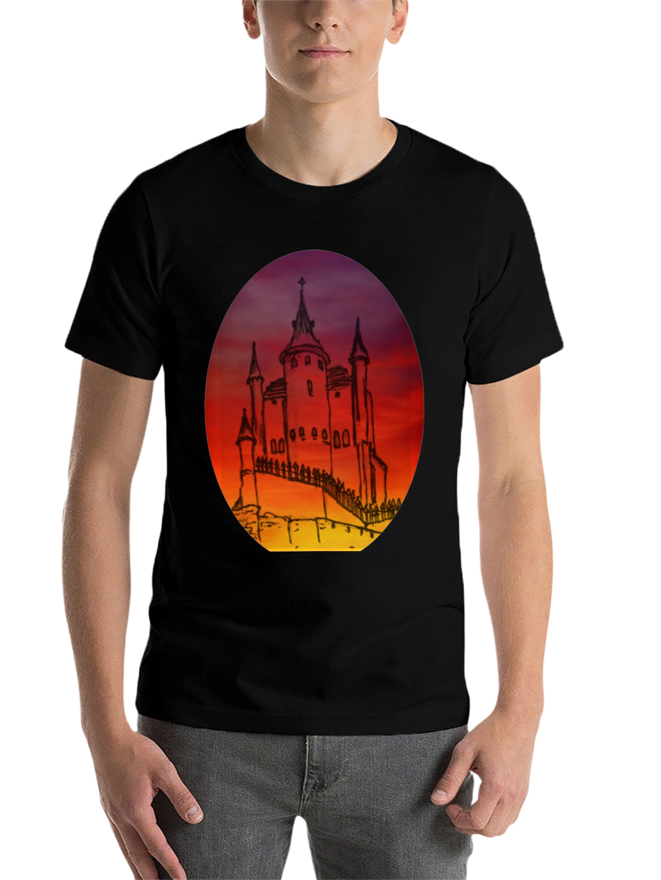 Castle Sunset Graphic Tee