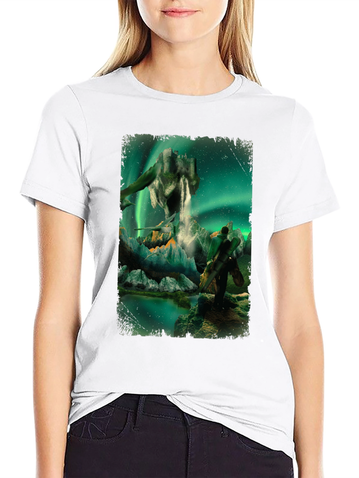 Aurora Fantasy T-Shirt - Surreal Landscape Design
