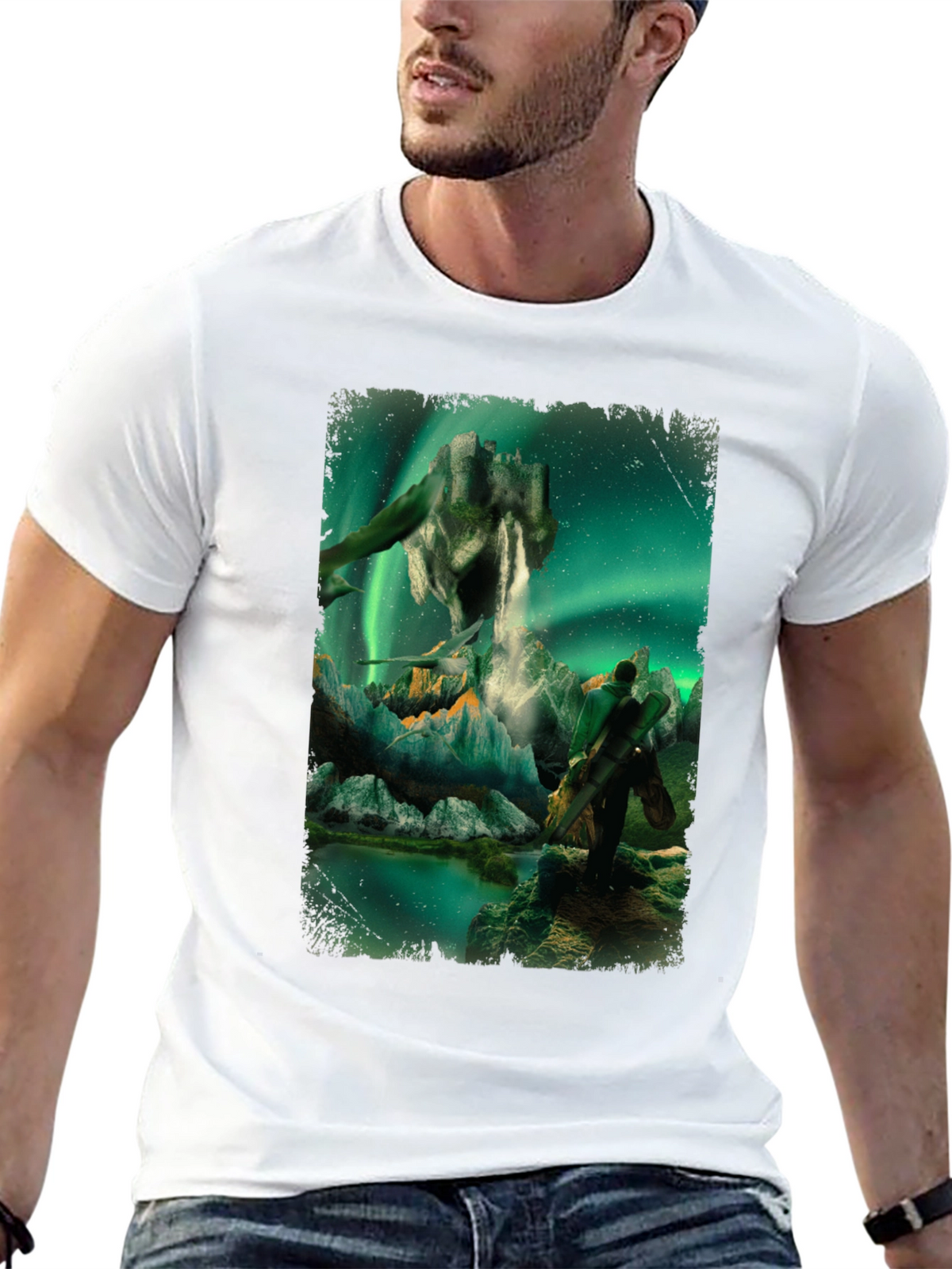 Aurora Fantasy T-Shirt - Surreal Landscape Design